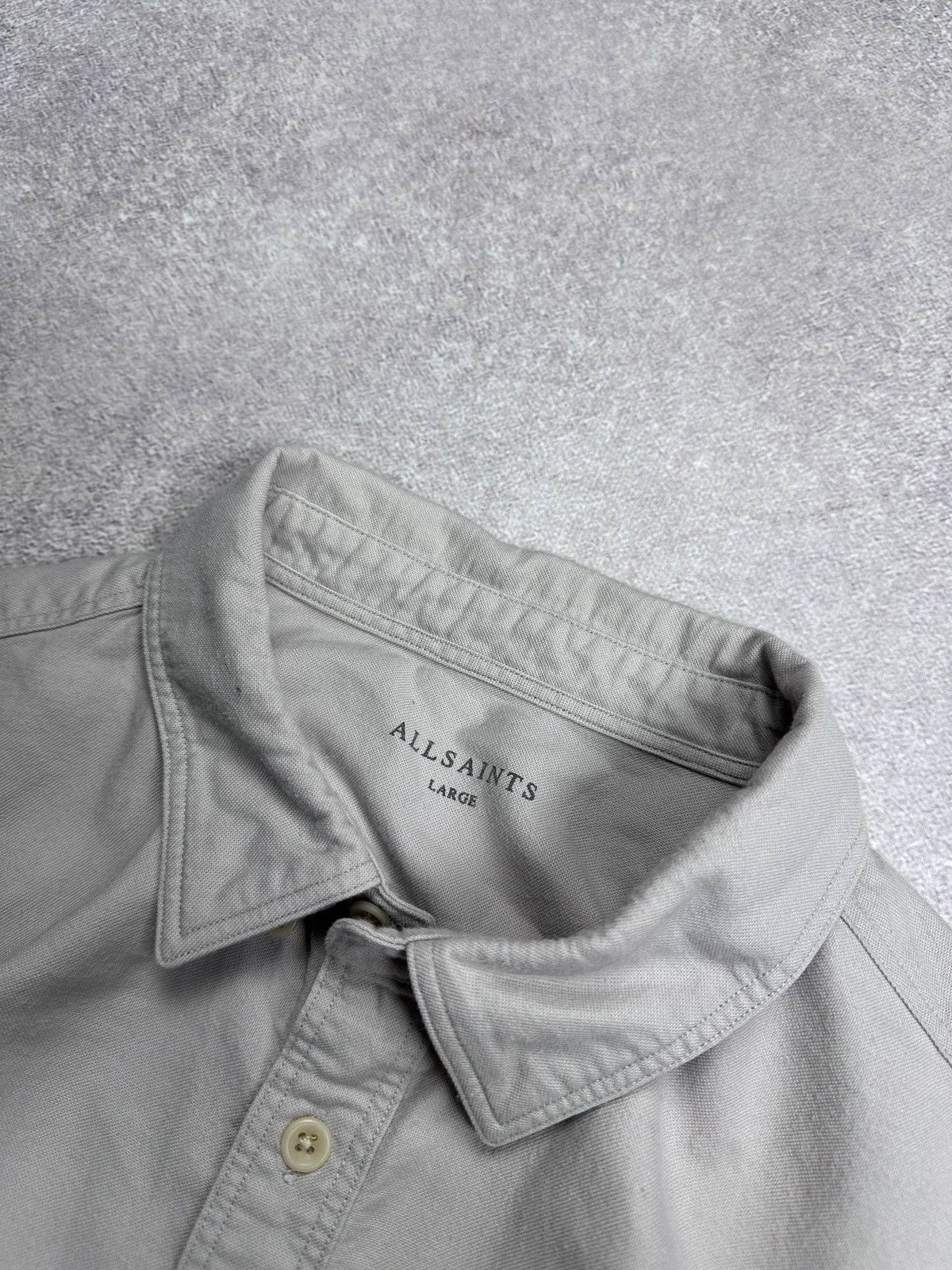 Allsaints Vintage Allsaints Beige Overshirt Y2K L Size US L / EU 52-54 / 3 - 4 Thumbnail