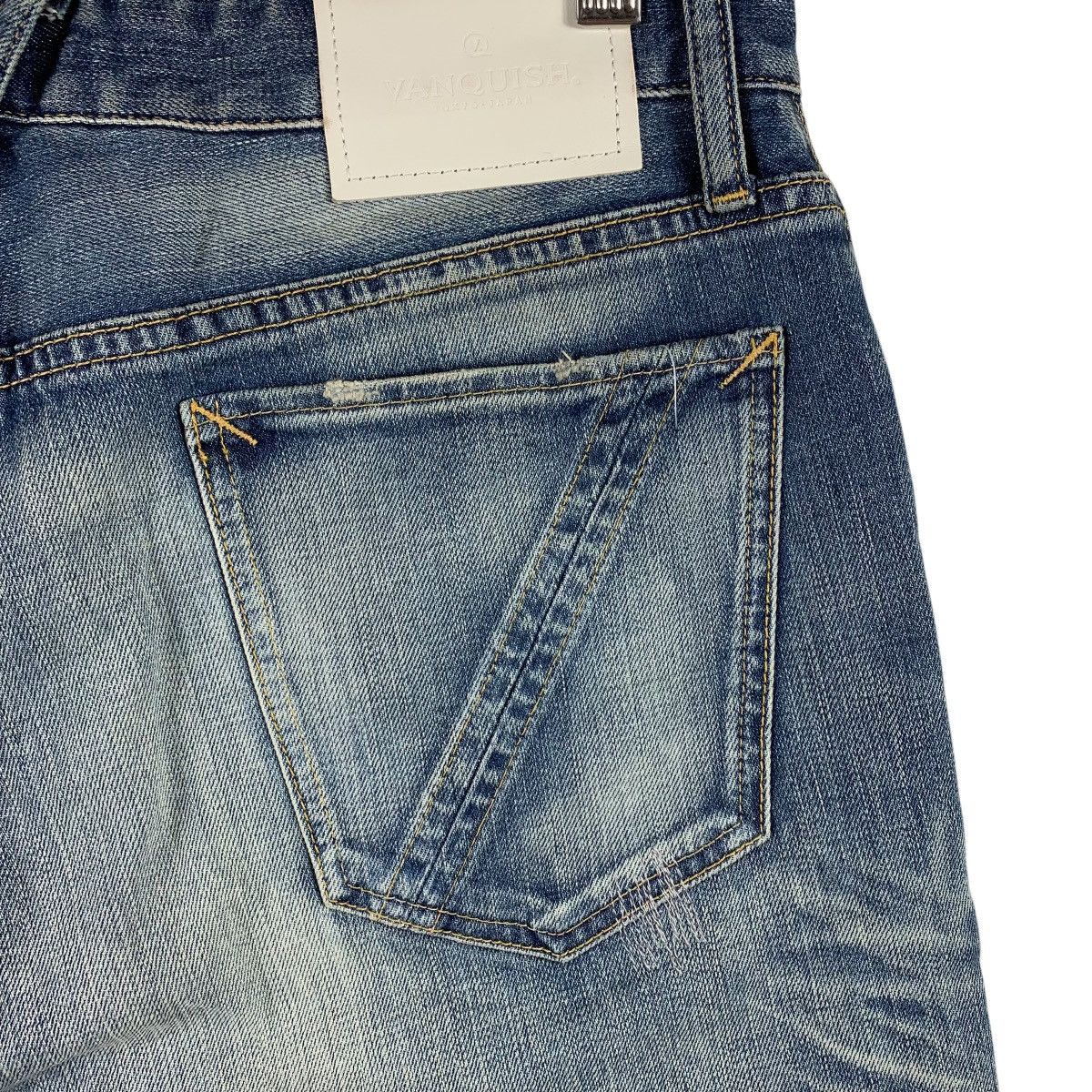 Japanese Brand × Vanquish VANQUISH Distressed patchwork blue jeans Size 32" / US 10 / IT 46 - 19 Thumbnail