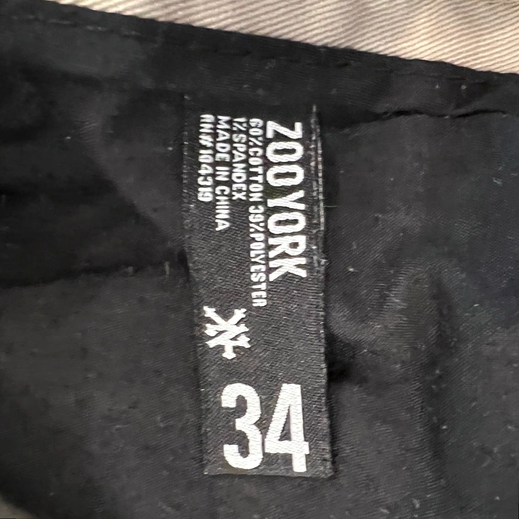 Zoo York VINTAGE Zoo York Mens Pants 34x31 Tapered Fit Chino Twill Solid Beige Hipster City Streetwear Size US 34 / EU 50 - 5 Thumbnail