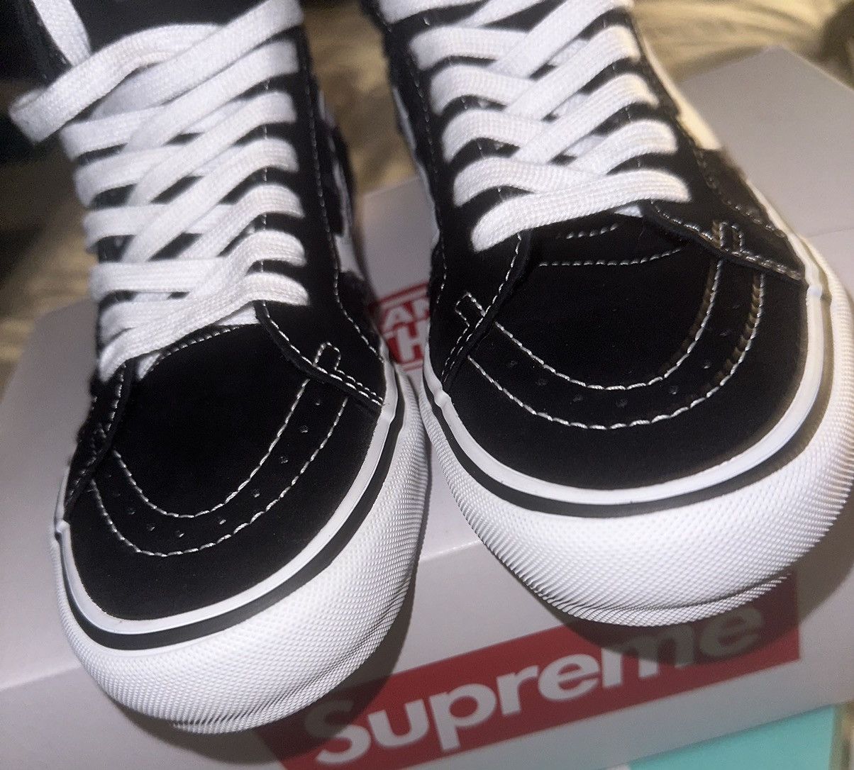 Supreme × Vans VANS X SUPREME “Sk8-Hi Reissue” Black Denim Shoes *Deadstock Size US 9 / EU 42 - 6 Thumbnail