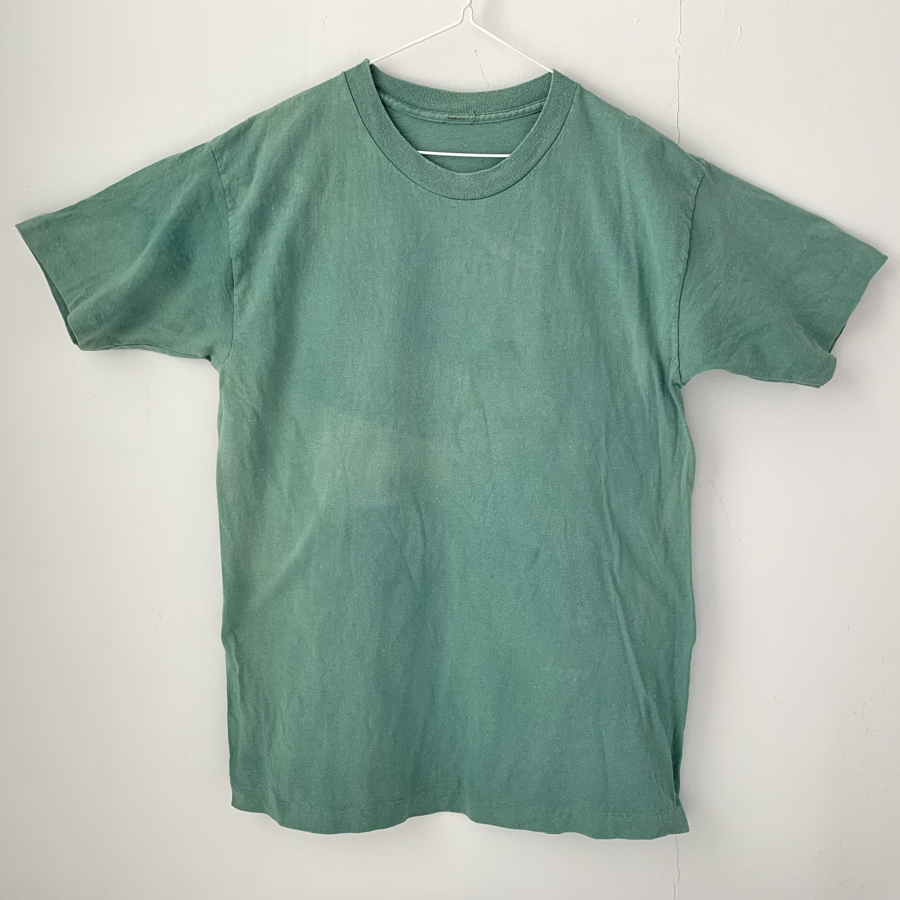 Other vintage sunfaded work blue-green cotton t-shirt Size US M / EU 48-50 / 2 - 1 Thumbnail