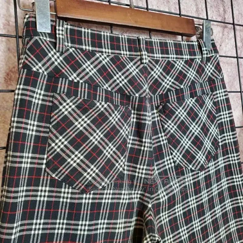 Other Burberry Black Checkered Cotton Blend Casual Pants. Size 23" - 9 Thumbnail