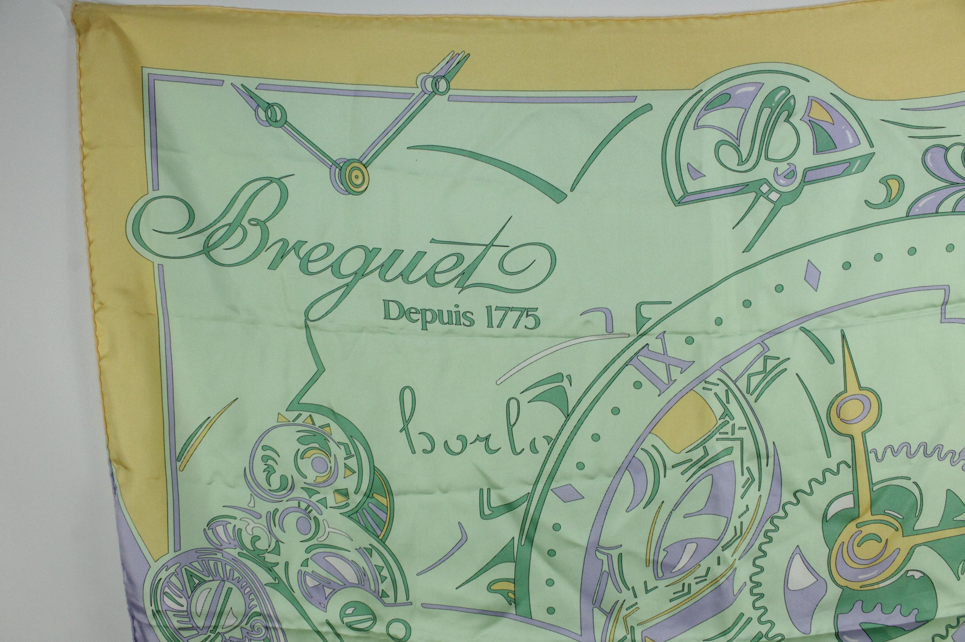 Designer Breguet Depuis 1775 Silk Scarf Carre 90 Tourbillon Invention Size ONE SIZE - 4 Thumbnail