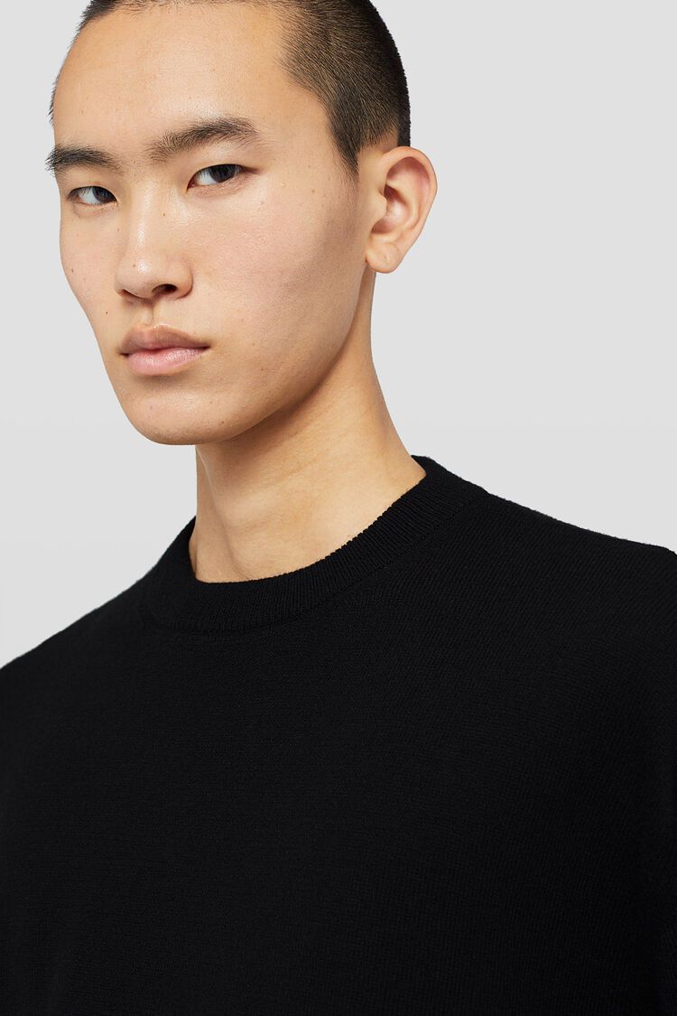 Jil Sander o1y1124 Cashmere Blend Crew-Neck Sweater in Black Size US S / EU 44-46 / 1 - 4 Thumbnail