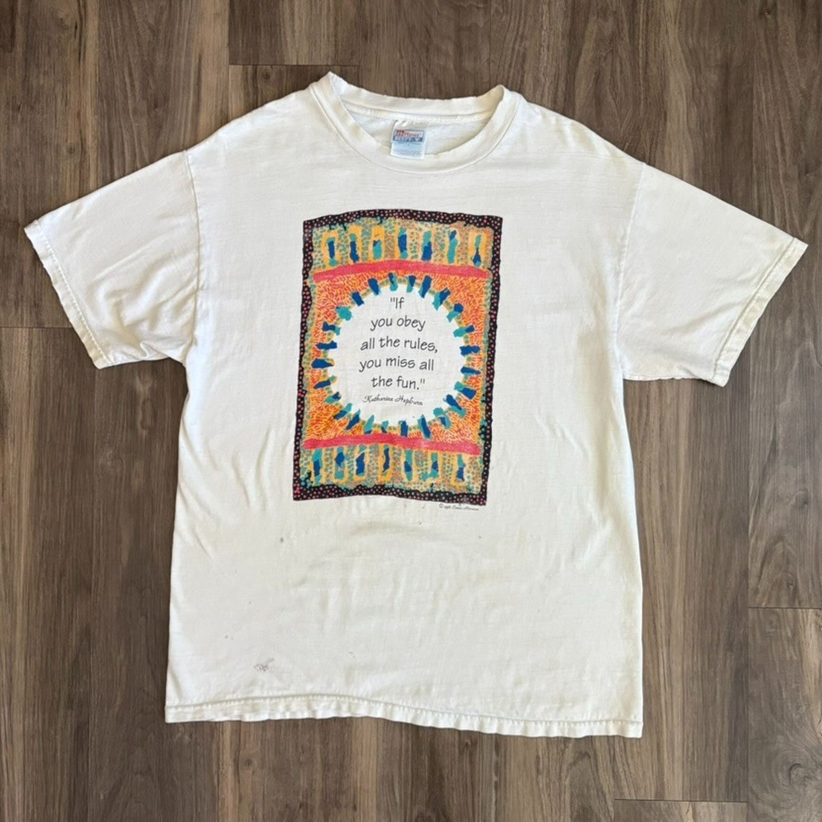 Vintage Vintage Katherine Hepburn Art Movie T-Shirt Men's Size L Size US L / EU 52-54 / 3 - 3 Thumbnail