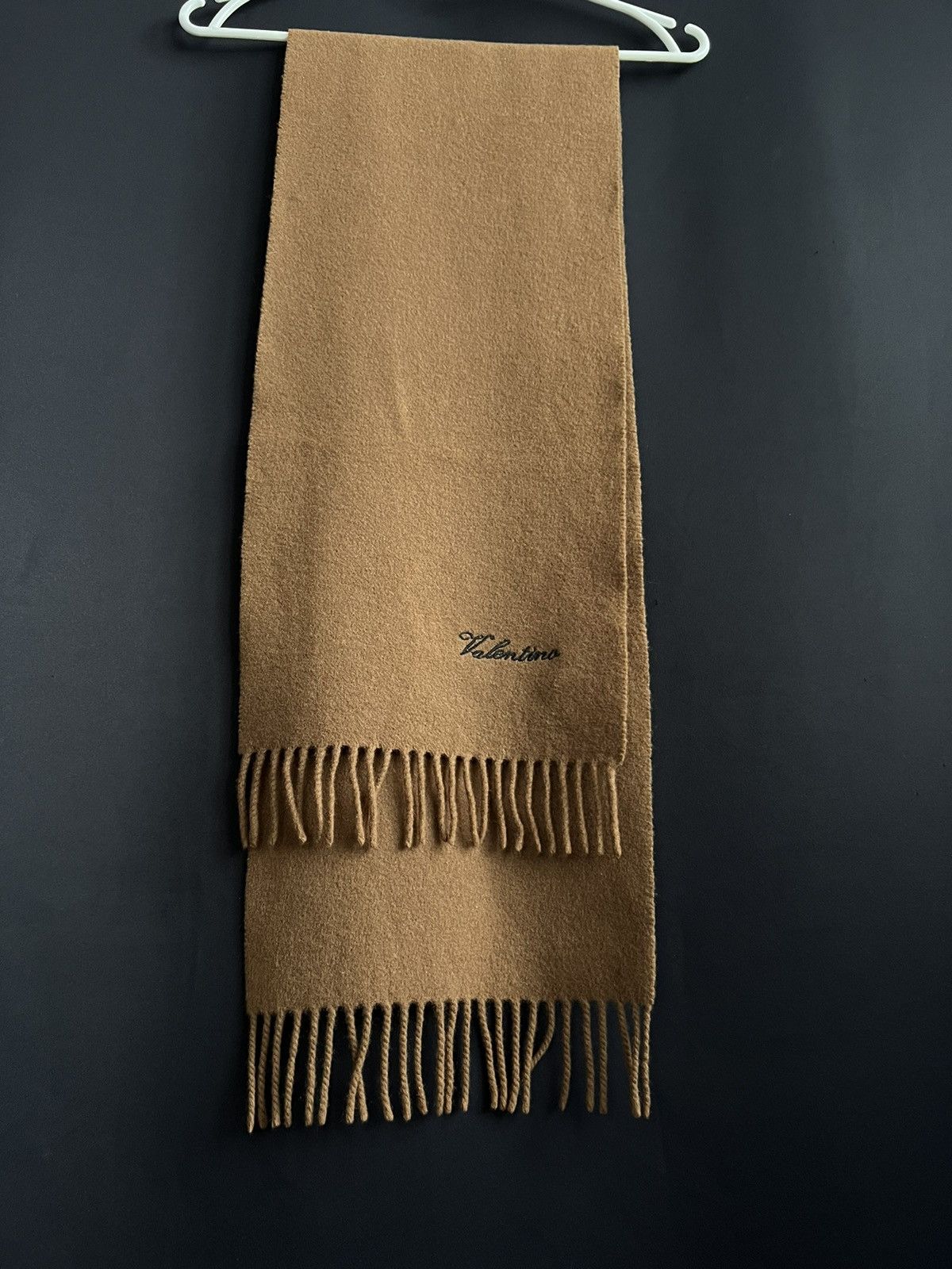 Valentino Valentino Wool Brown Scarf Size ONE SIZE - 2 Thumbnail