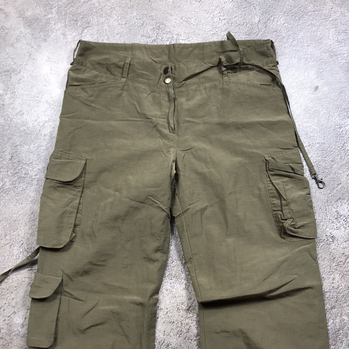 Vintage Y2K Baggy Distressed Cargo Pants Techwear Tactical Logo 28 Size 28" / US 6 / IT 42 - 5 Thumbnail