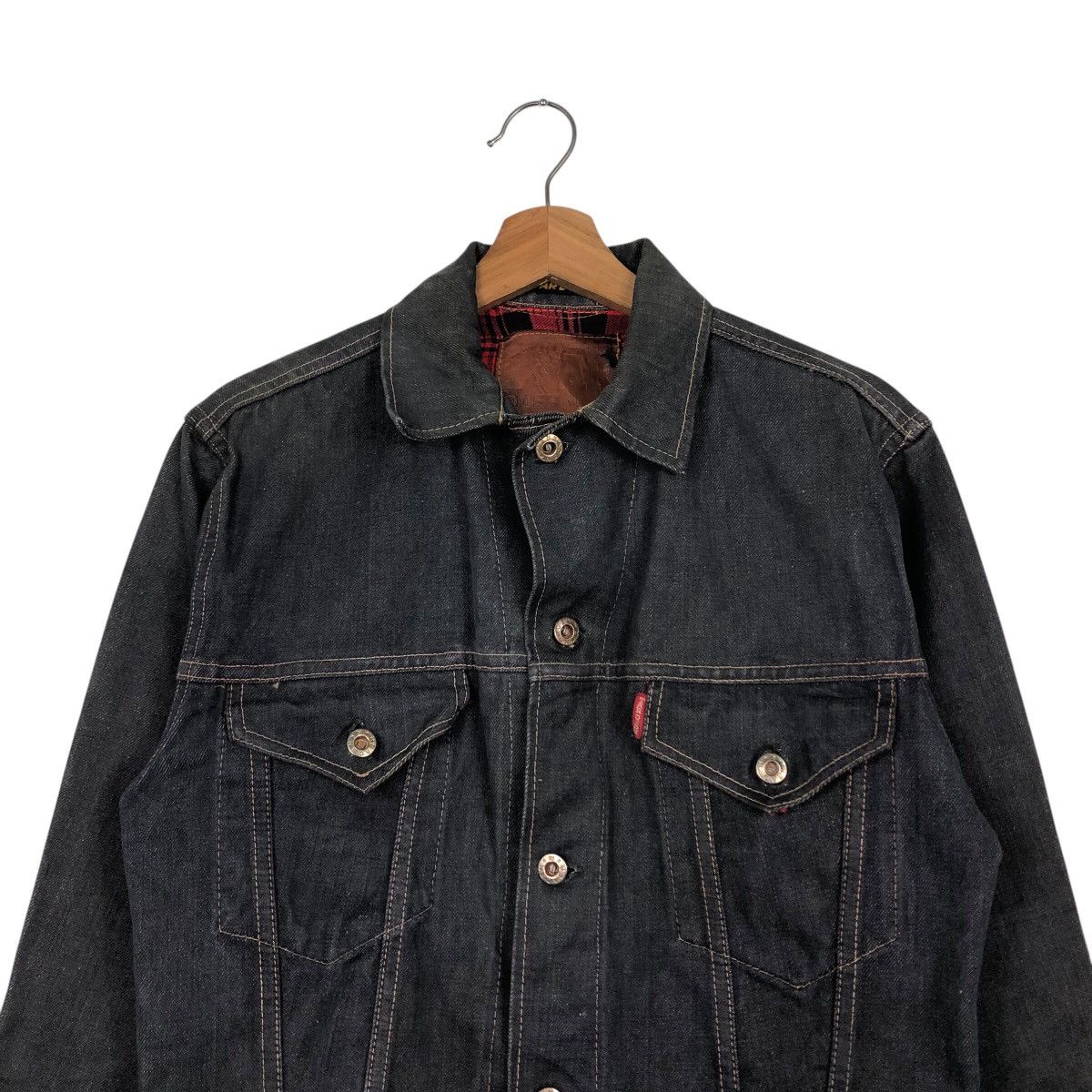 Japanese Brand 📌Vintage Biker Denim Jacket Trucker Tar Dush Issey Miyake Size US M / EU 48-50 / 2 - 4 Thumbnail