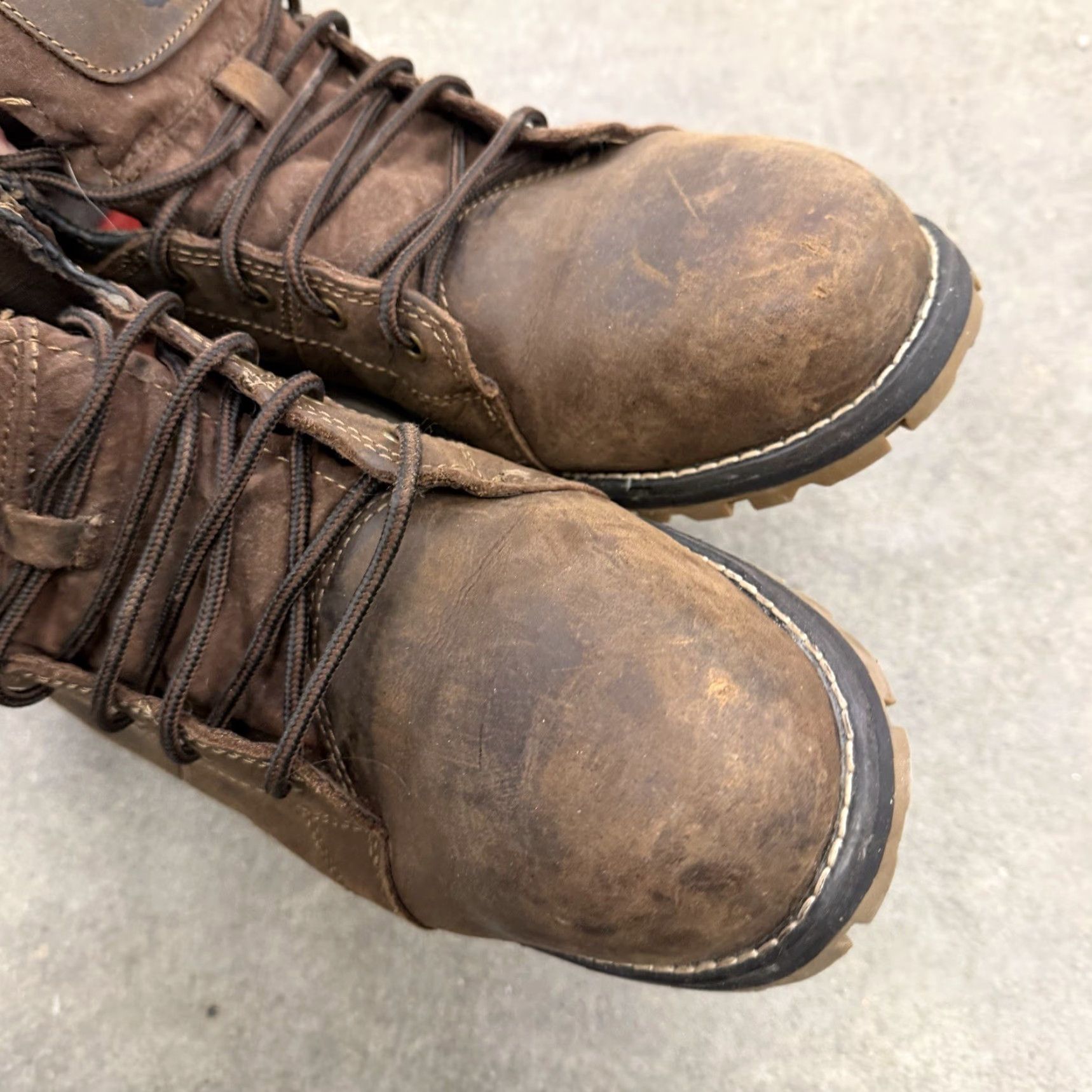 Vintage VINTAGE Buffalino Work Used Men 14 M Brown Leather Steel Toe Work Ankle Boots Size US 14 / EU 47 - 6 Thumbnail
