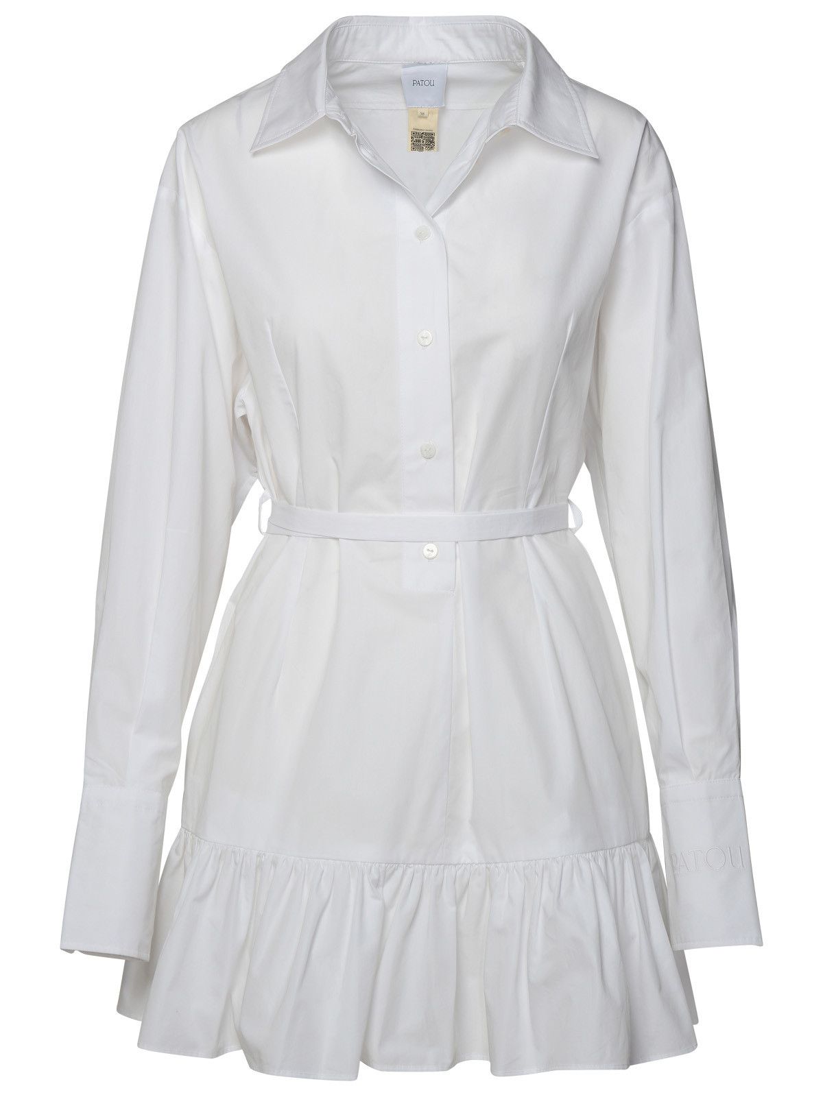 image of Patou White Cotton Dress, Women's (Size Medium)