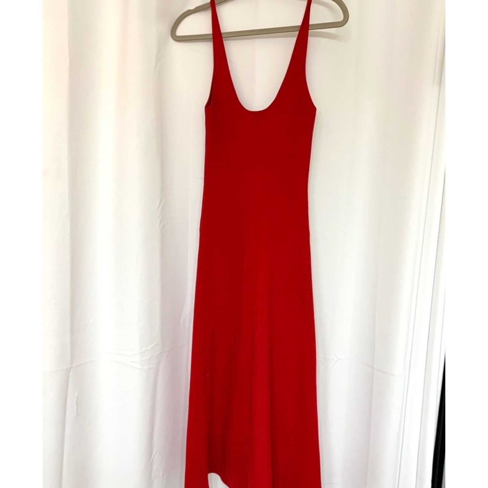 Brandon Maxwell $1395 Brandon Maxwell Women's 100% Silk Red Scoop Sexy XS Size XS / US 0-2 / IT 36-38 - 4 Thumbnail