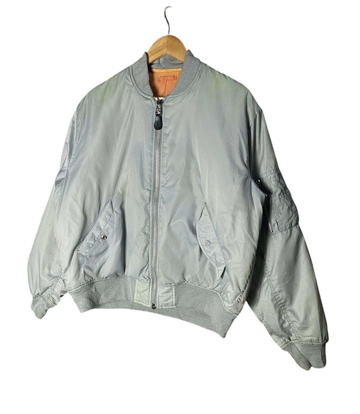 Alpha Industries Rare Ma-1 Military Flyer’s Man USAF Bomber Jacket Size US L / EU 52-54 / 3 - 2 Thumbnail