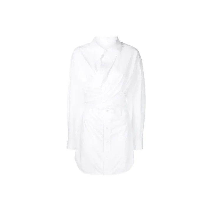 Alexander Wang White Long Sleeve Fitted Dress 0079