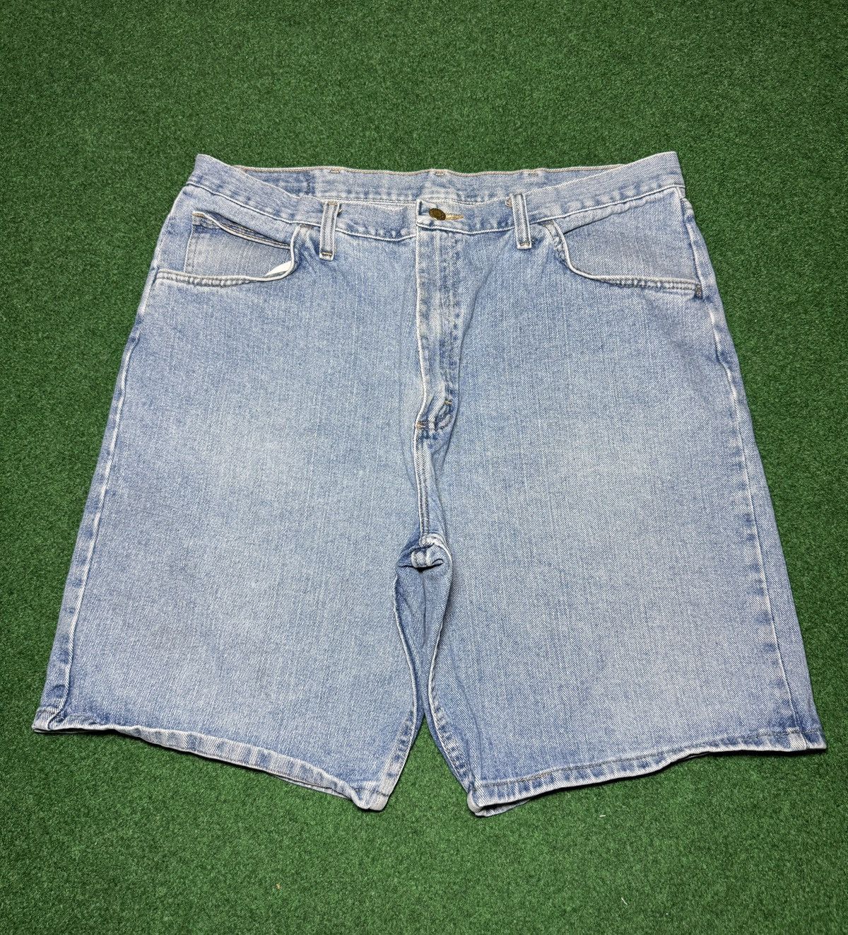 Wrangler Y2K Wranger Light Wash Jorts Baggy Grunge Denim Shorts Size US 38 / EU 54 - 3 Thumbnail