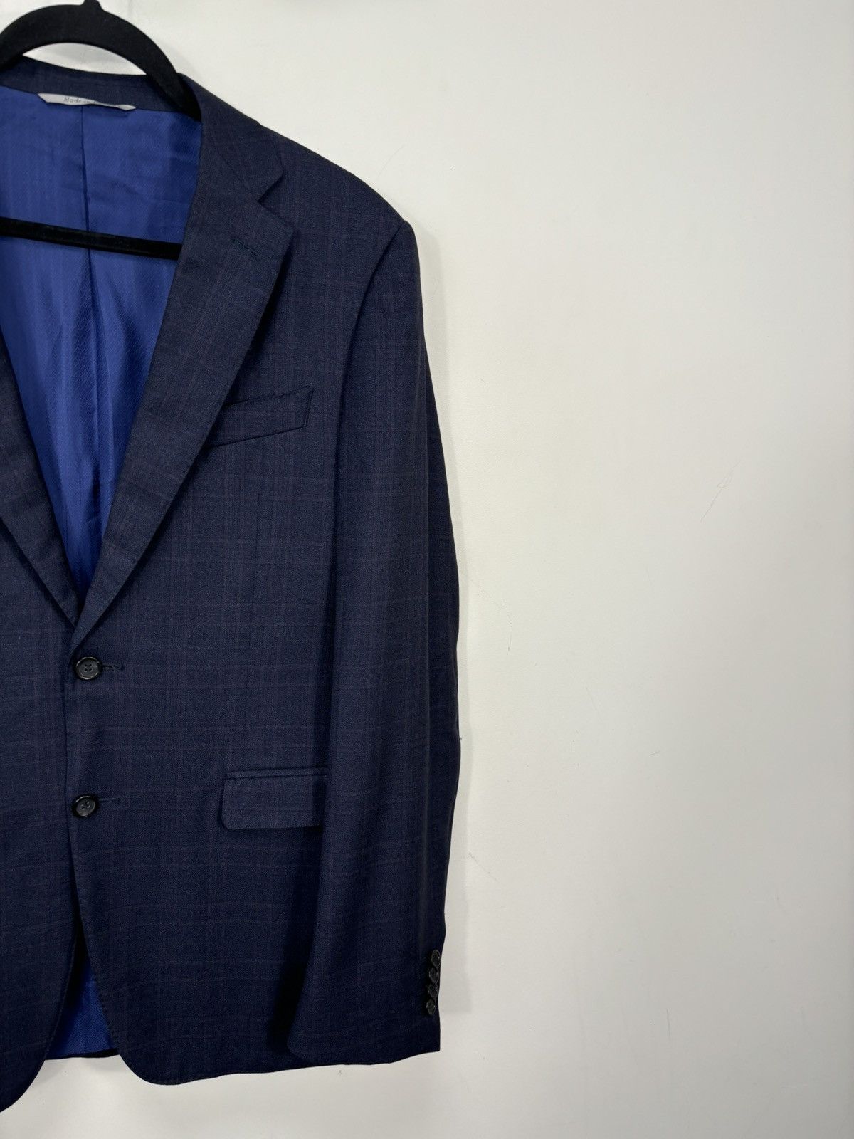 Canali Canali 1934 Su Misura Men’s Navy Blue Wool Blazer Jacket Size 40R - 5 Thumbnail