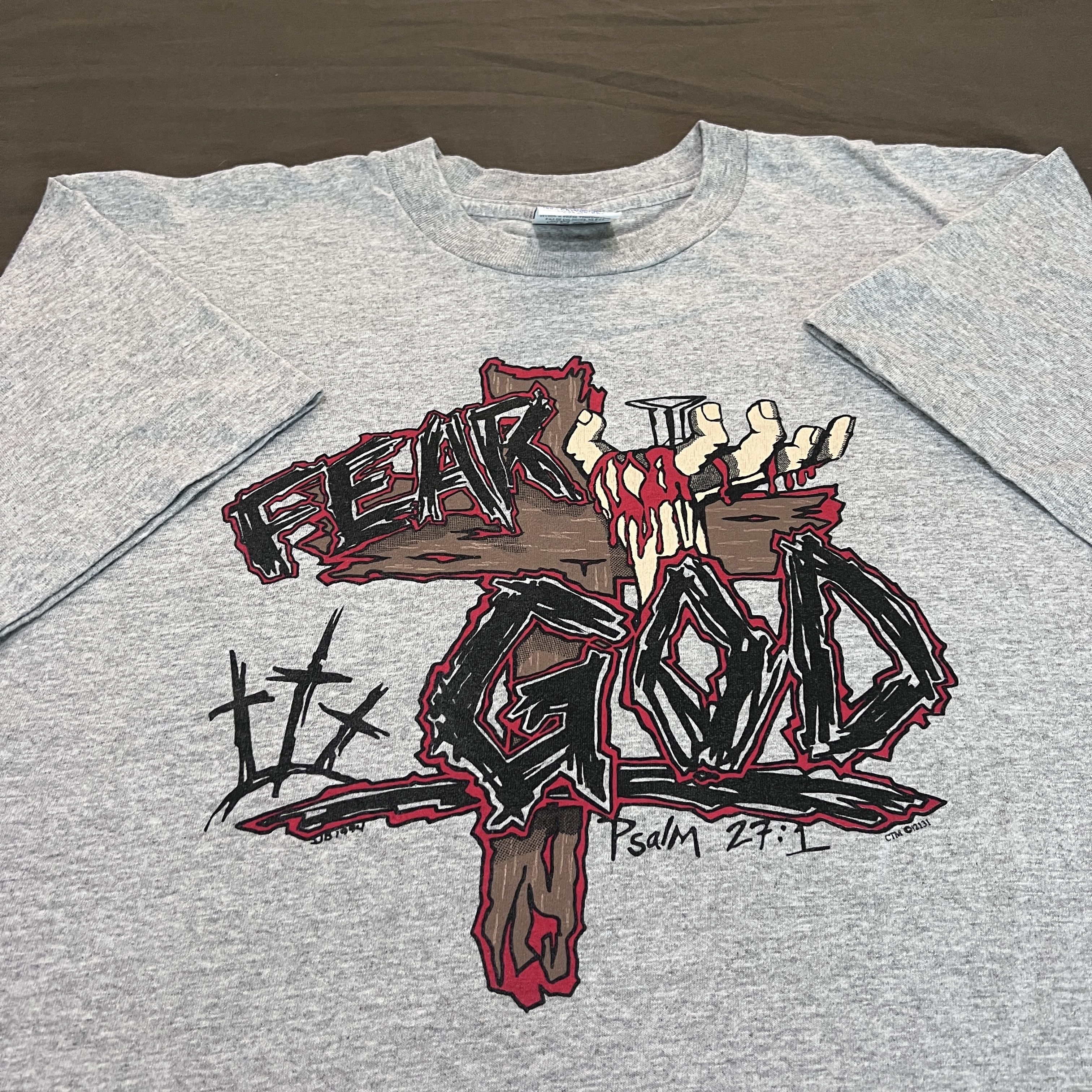 Vintage Vintage 90s Fear God Bible Holy Jesus Promo Tee Size US L / EU 52-54 / 3 - 1 Thumbnail