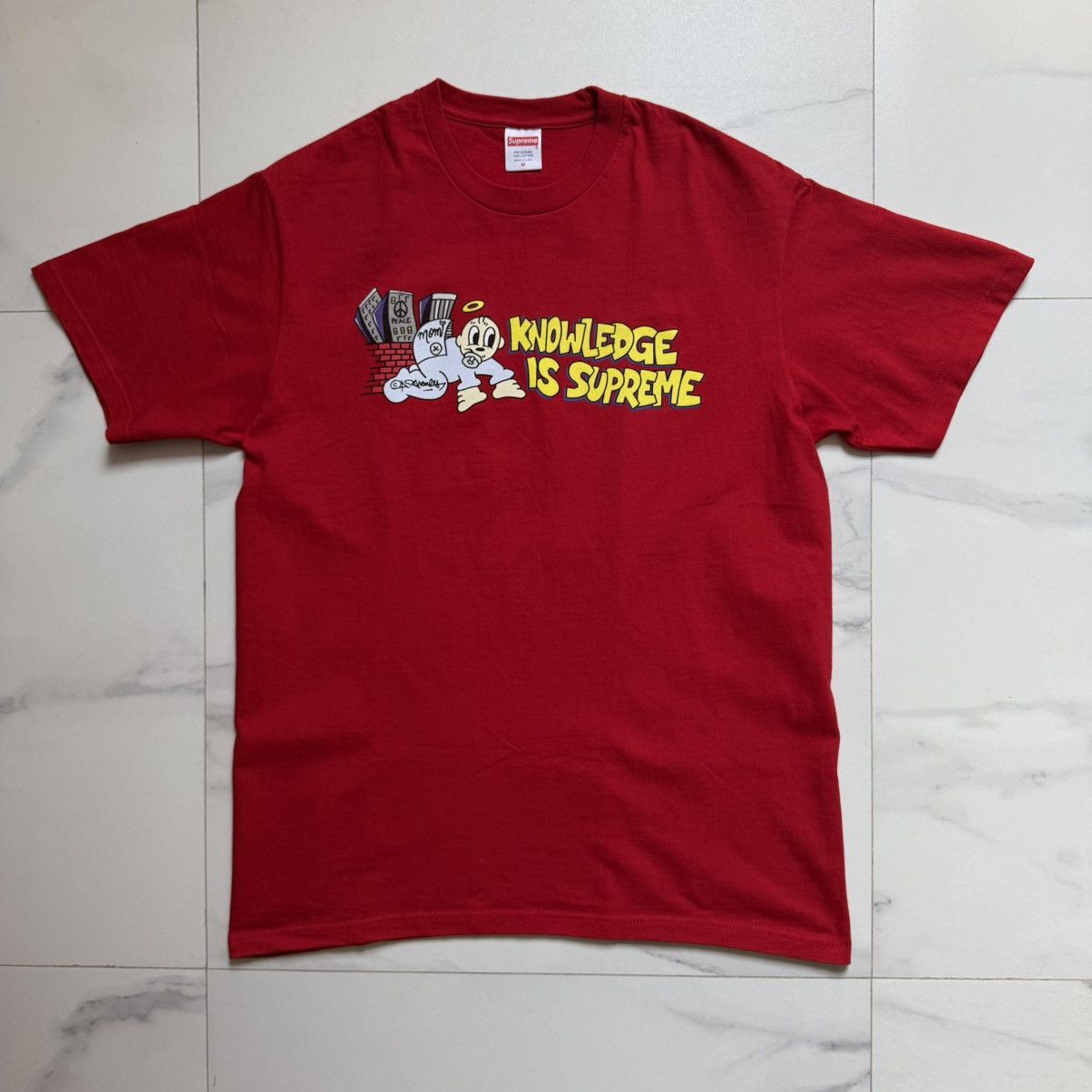 Supreme Supreme SS22 Knowledge Red T-Shirt Size US M / EU 48-50 / 2 - 2 Thumbnail