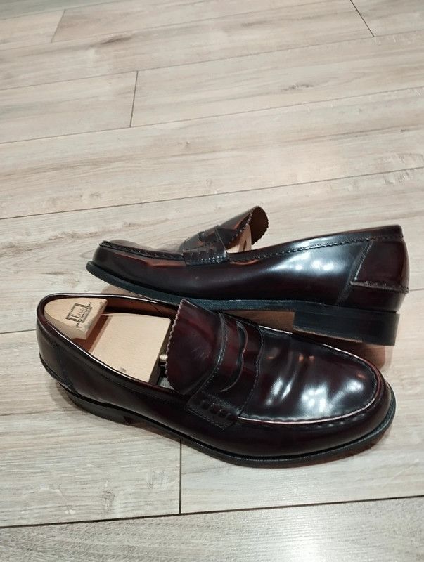 Barker Barker Caruso Burgundy Loafer mocasin size 10F Size US 11 / EU 44 - 6 Thumbnail