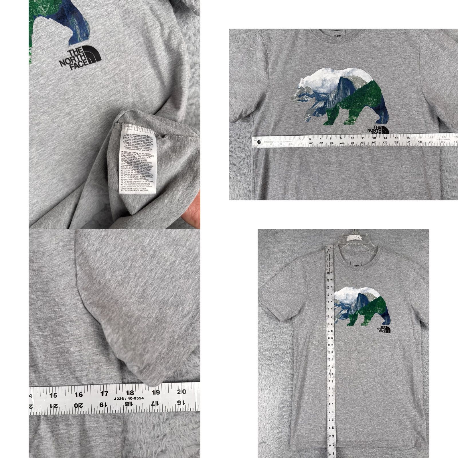 The North Face The North Face Shirt Men S Gray Crew Cotton Blend Logo Bear Half Dome T-Shirt Size US S / EU 44-46 / 1 - 8 Thumbnail