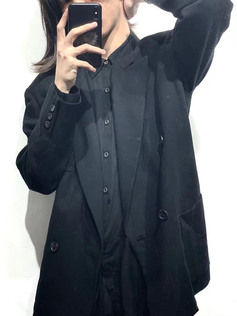 Yohji Yamamoto Yohji Yamamoto size m Black blazer 2504-Nextarrow Size 38S - 6 Thumbnail