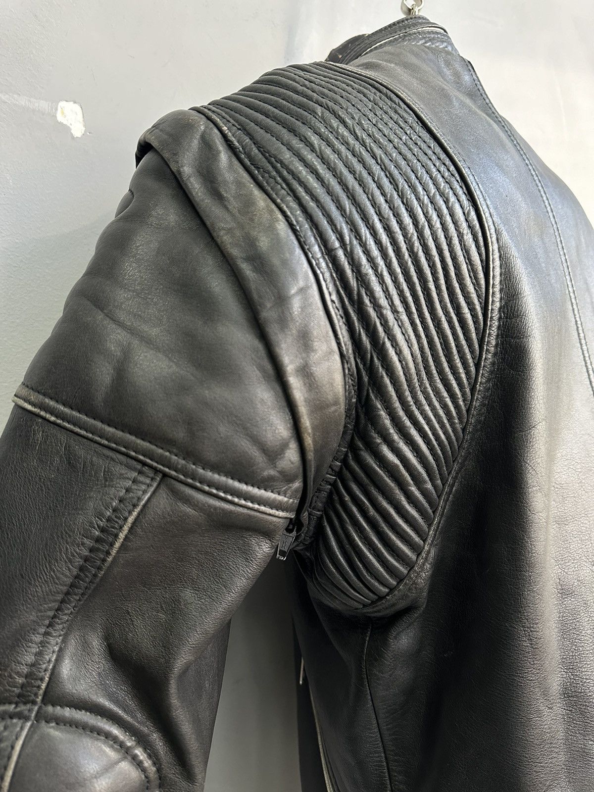 Harley Davidson Vintage Leather Jacket Metal Racing Moto Schott Avantgarde Size US M / EU 48-50 / 2 - 8 Thumbnail