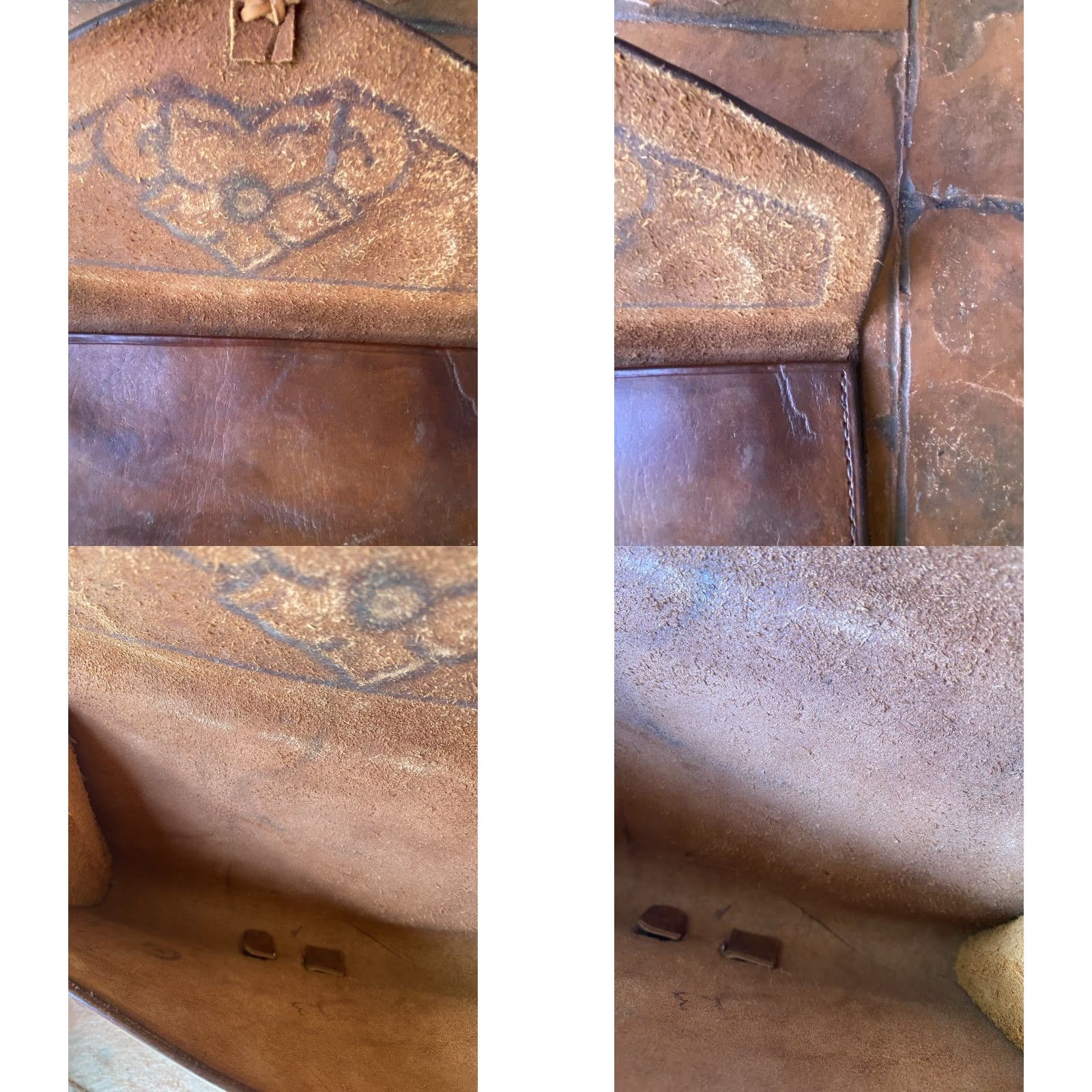 Vintage VINTAGE Leather Western Hand Tooled Embossed Clutch Envelope Purse Bag 9" Brown Women Clutch Western Bag Size ONE SIZE - 9 Thumbnail