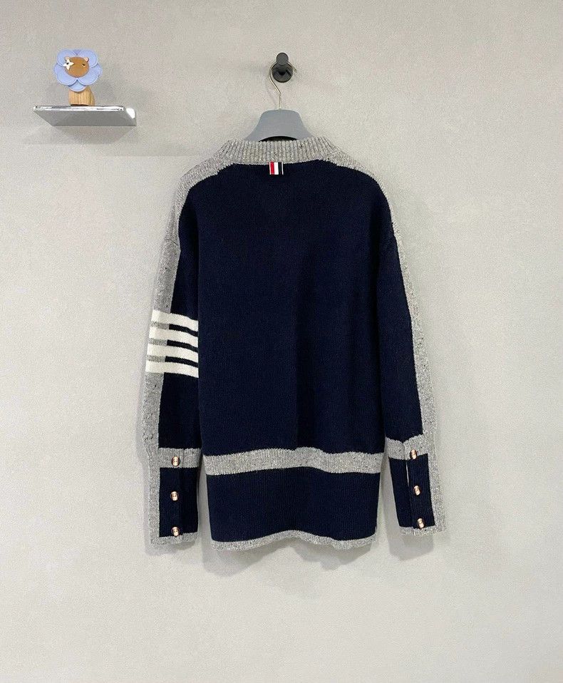Thom Browne Thom Browne Gray striped knit sweater Size XS / US 0-2 / IT 36-38 - 2 Thumbnail