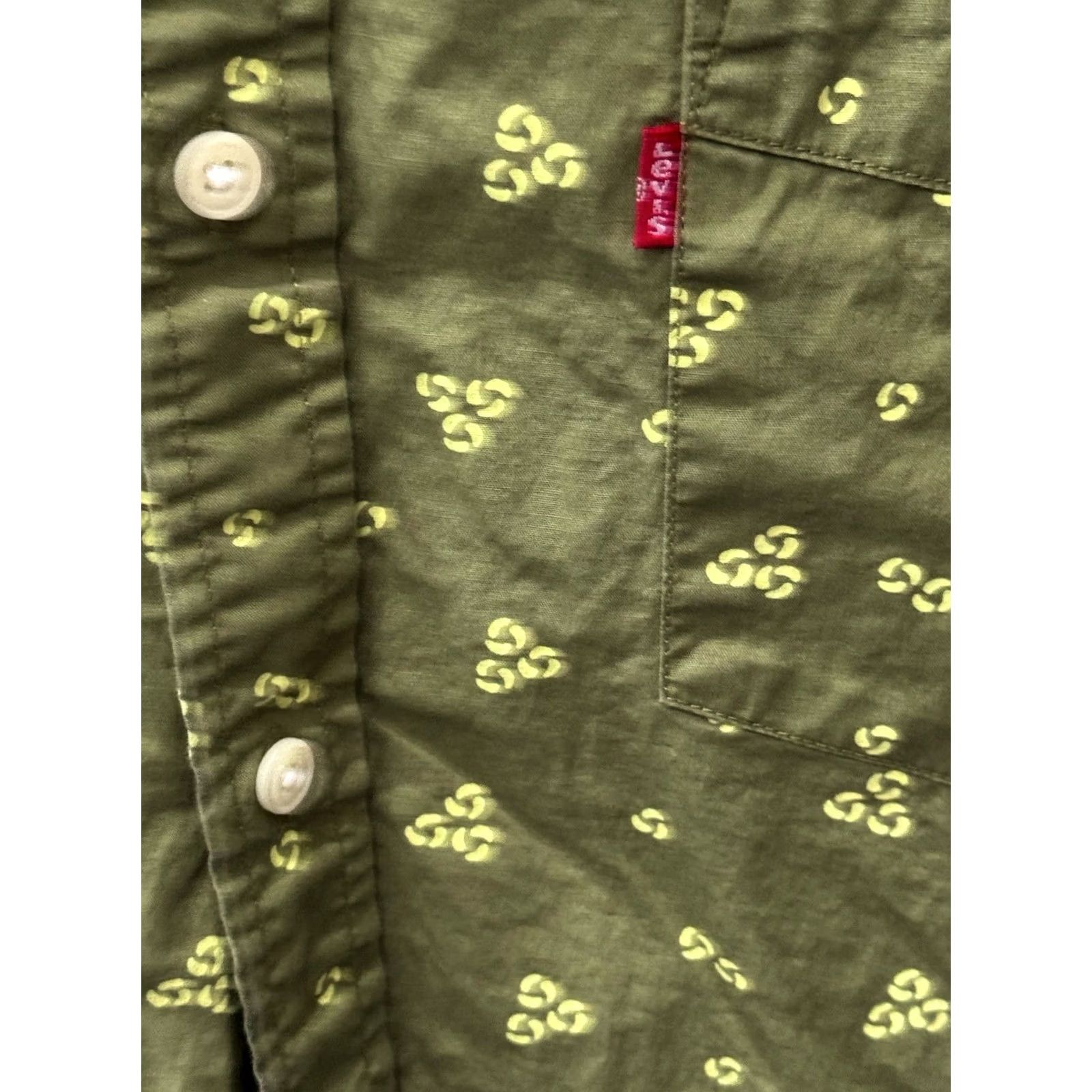 Etro Levis Shirt Short Sleeve 2XL XXL Green Multicolor Retro Artwork Button Up Men Size US XXL / EU 58 / 5 - 7 Thumbnail