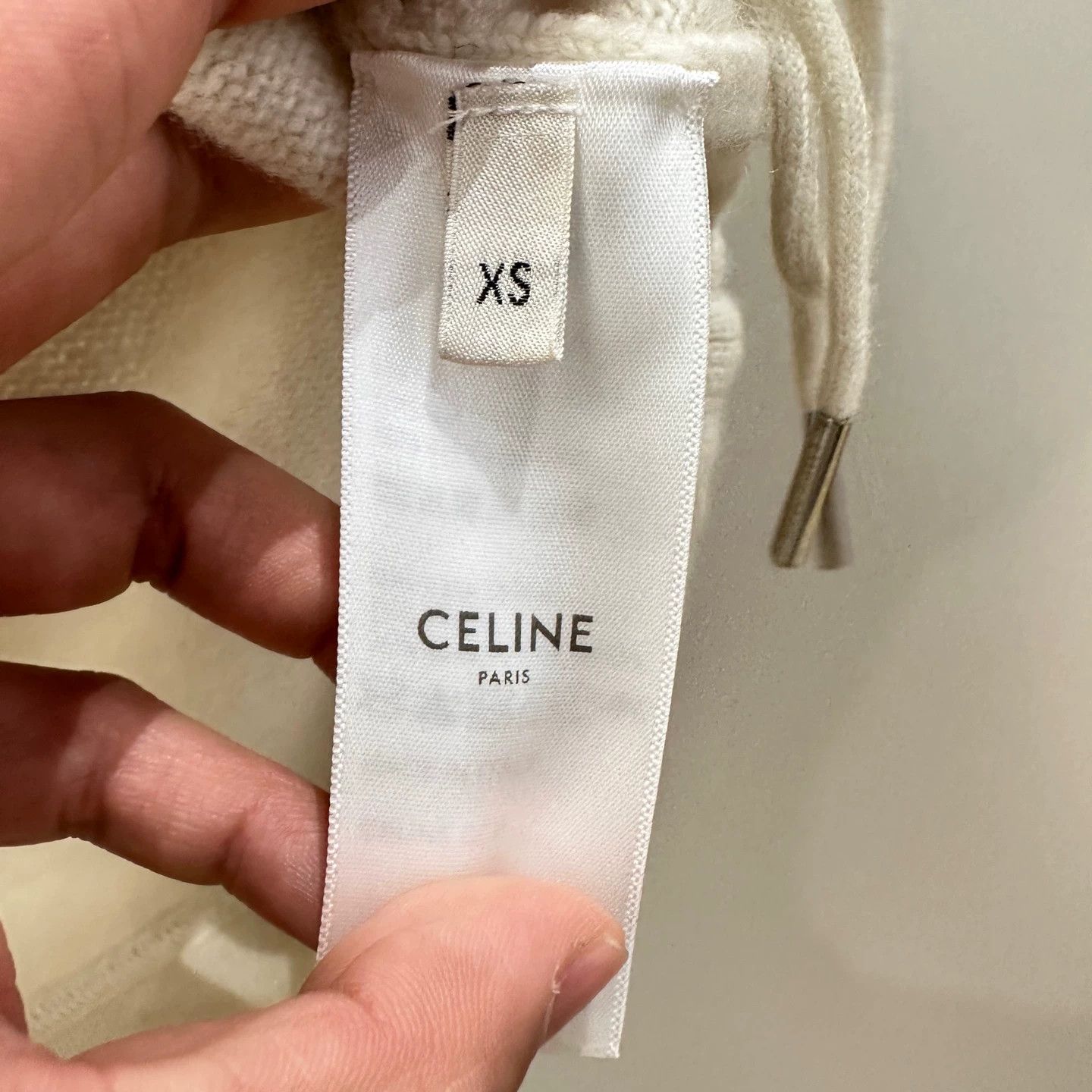 Celine Celine mar390 slogan letter cinched wool sweater XS Size XS / US 0-2 / IT 36-38 - 4 Thumbnail