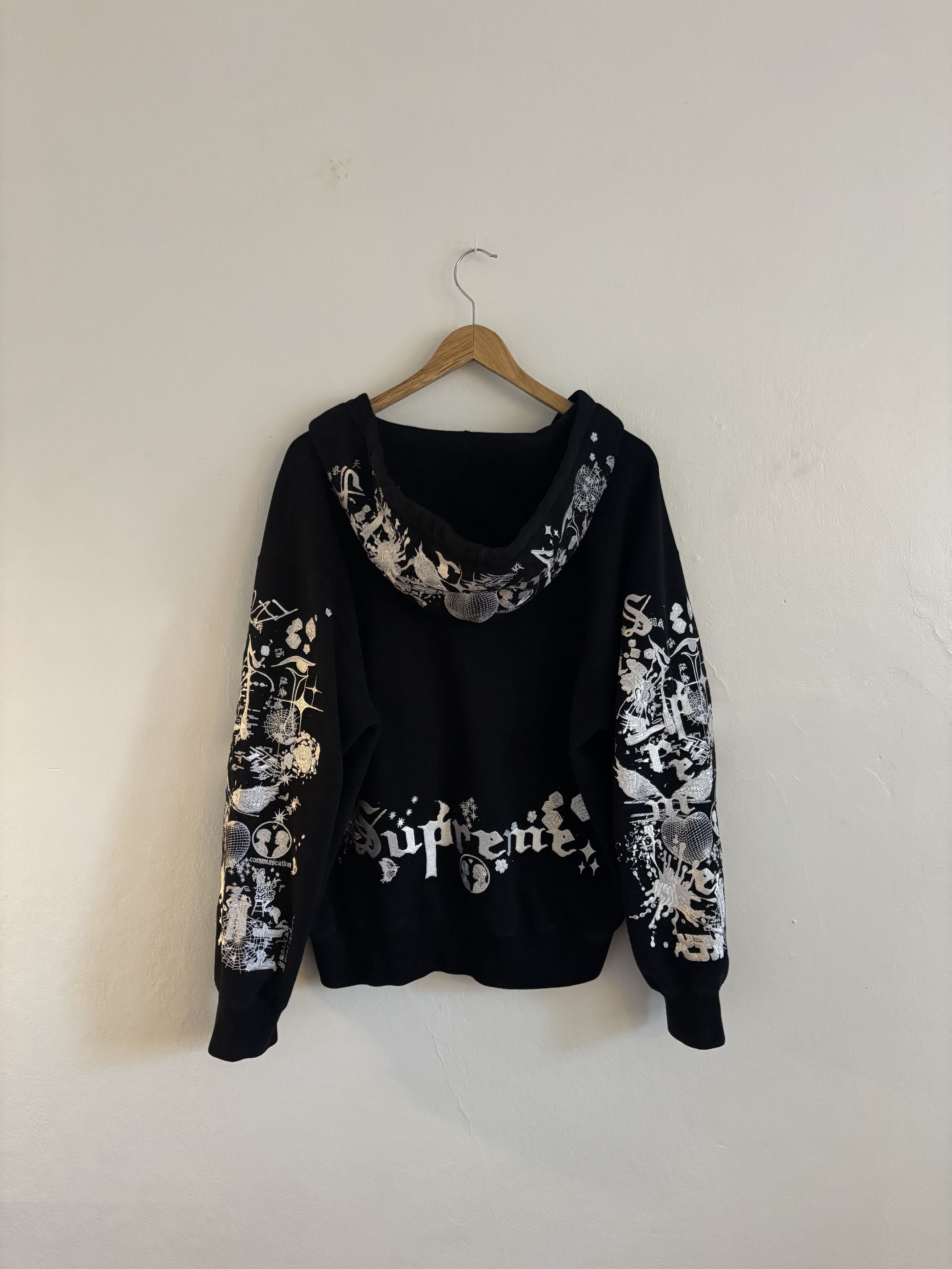 Supreme AOI Zip Up Hooded Sweatshirt (Black)