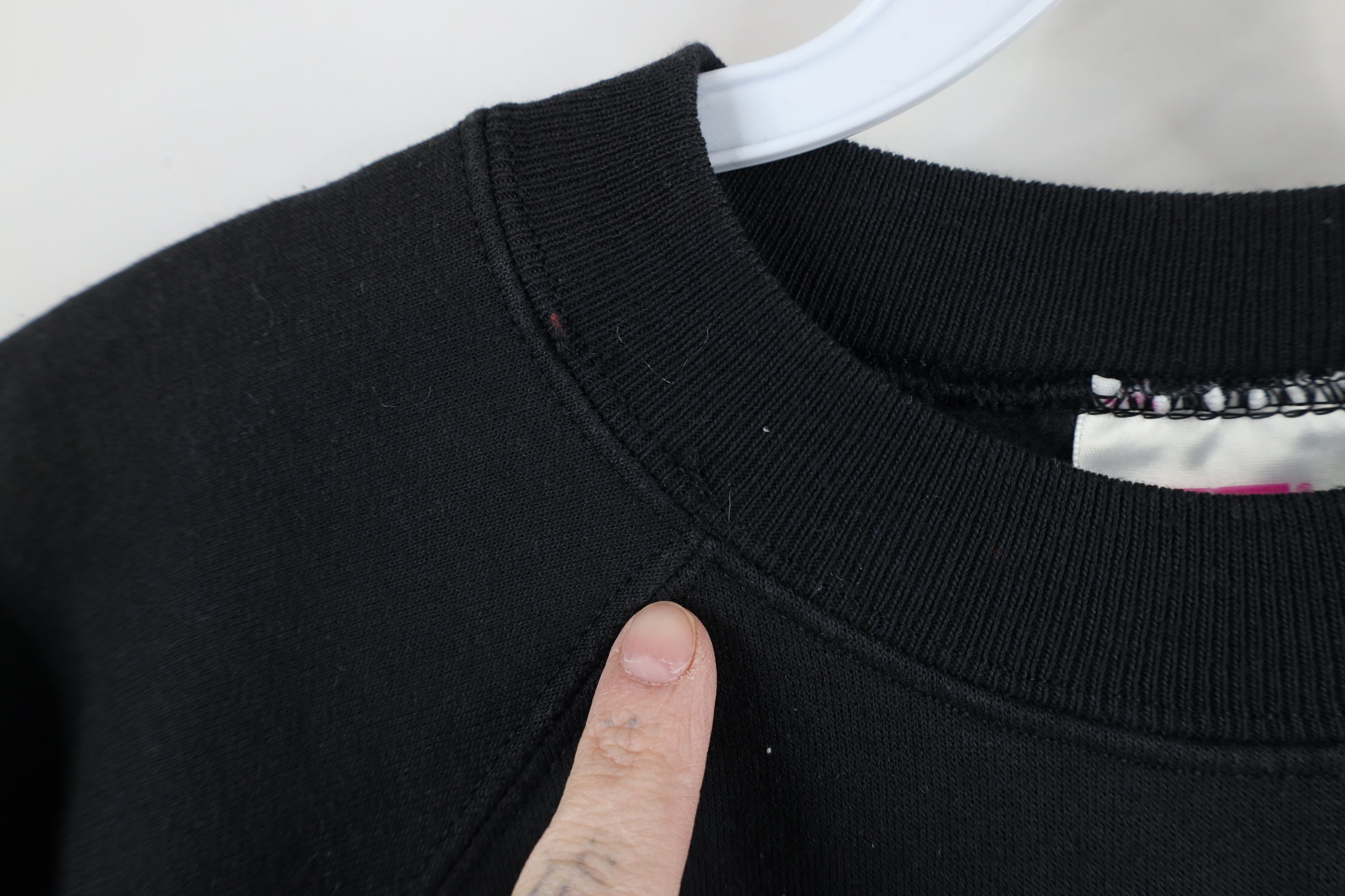 Vintage Vintage 90s Streetwear Faded Blank Crewneck Sweatshirt Black Size XL / US 12-14 / IT 48-50 - 4 Thumbnail