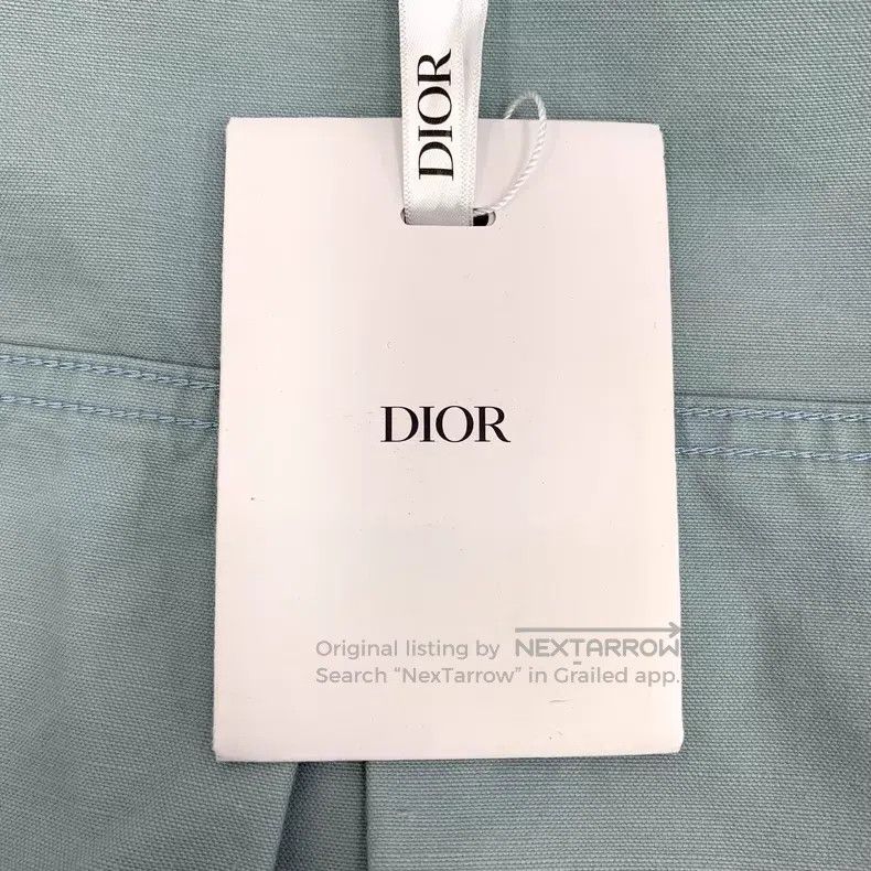 Dior Dior Size 38 24 blue letter embroidery cotton lapel single- Size US XXS / EU 40 - 8 Thumbnail
