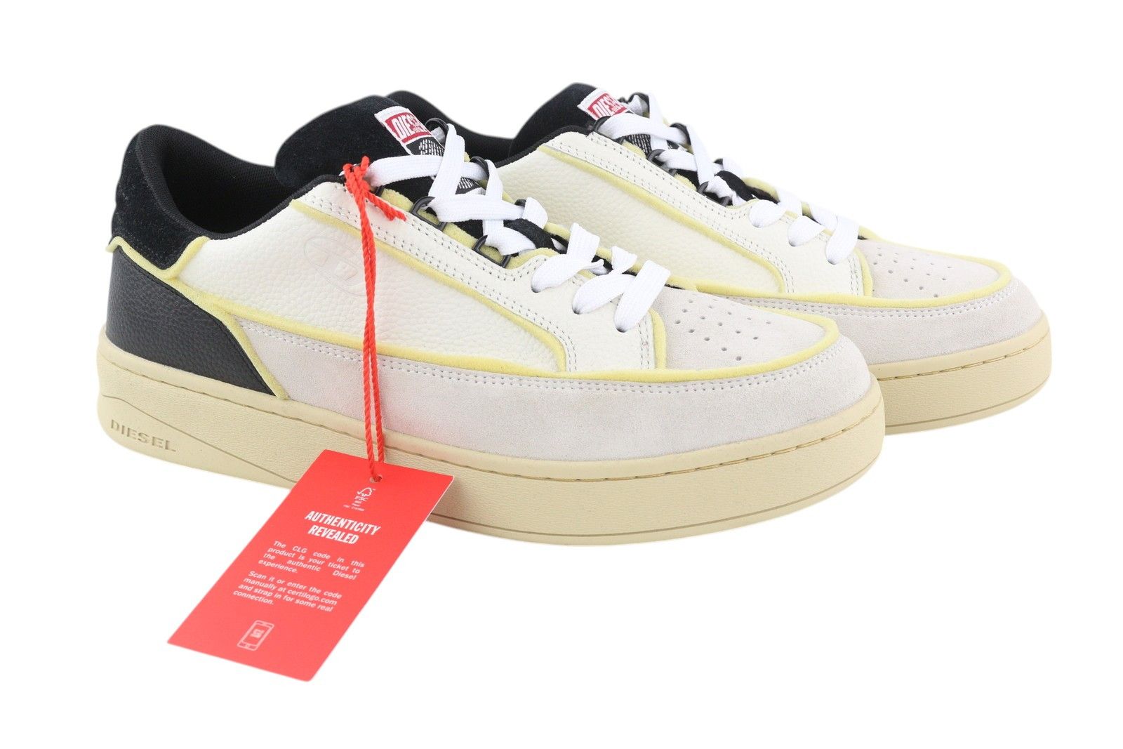 Diesel S-SINNA LOW EU42 White Leather 41079 Size US 9 / EU 42 - 2 Thumbnail