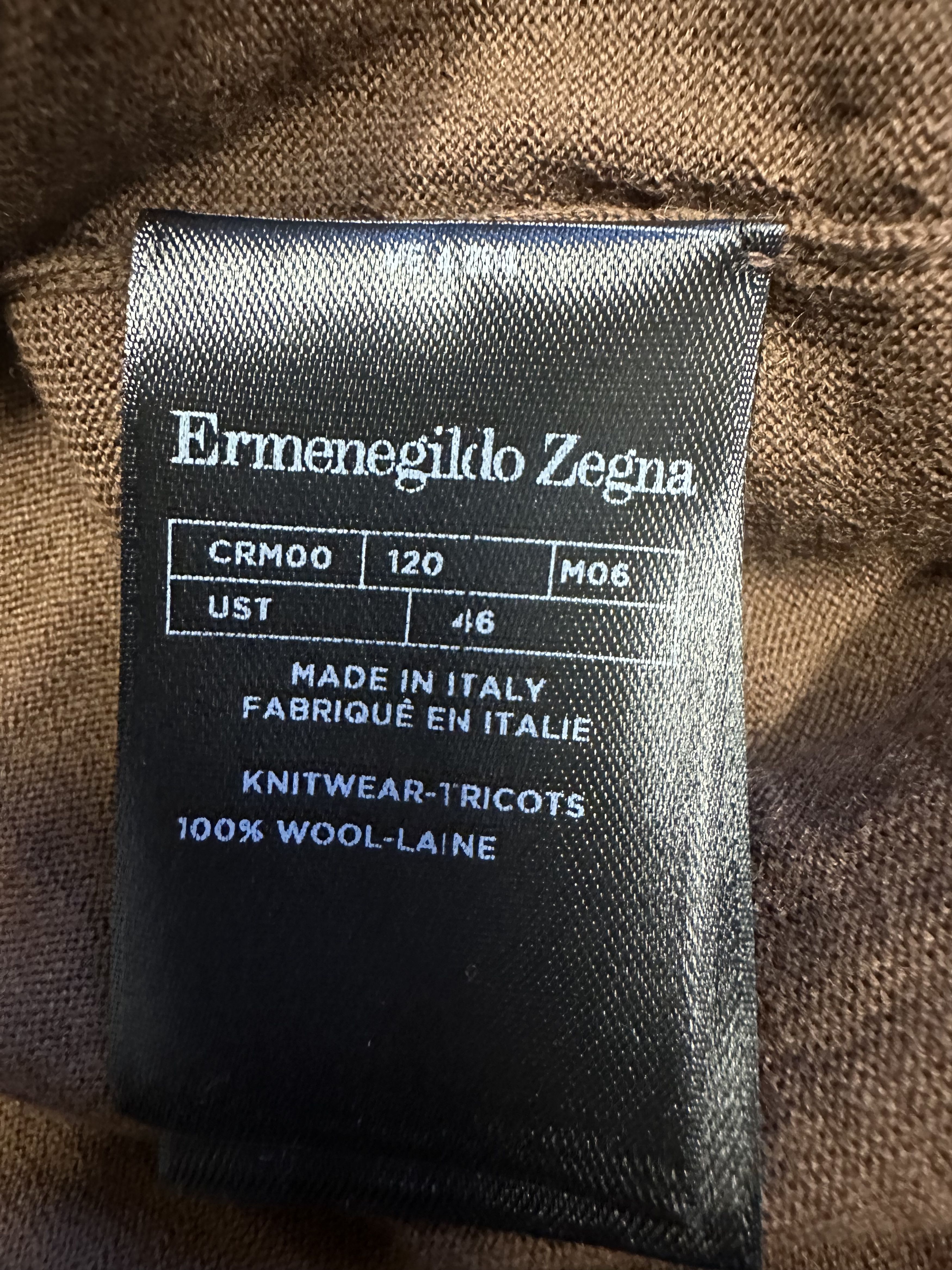 Ermenegildo Zegna Zegna Couture Brown Wool Roll Neck Jumper Size US S / EU 44-46 / 1 - 9 Thumbnail