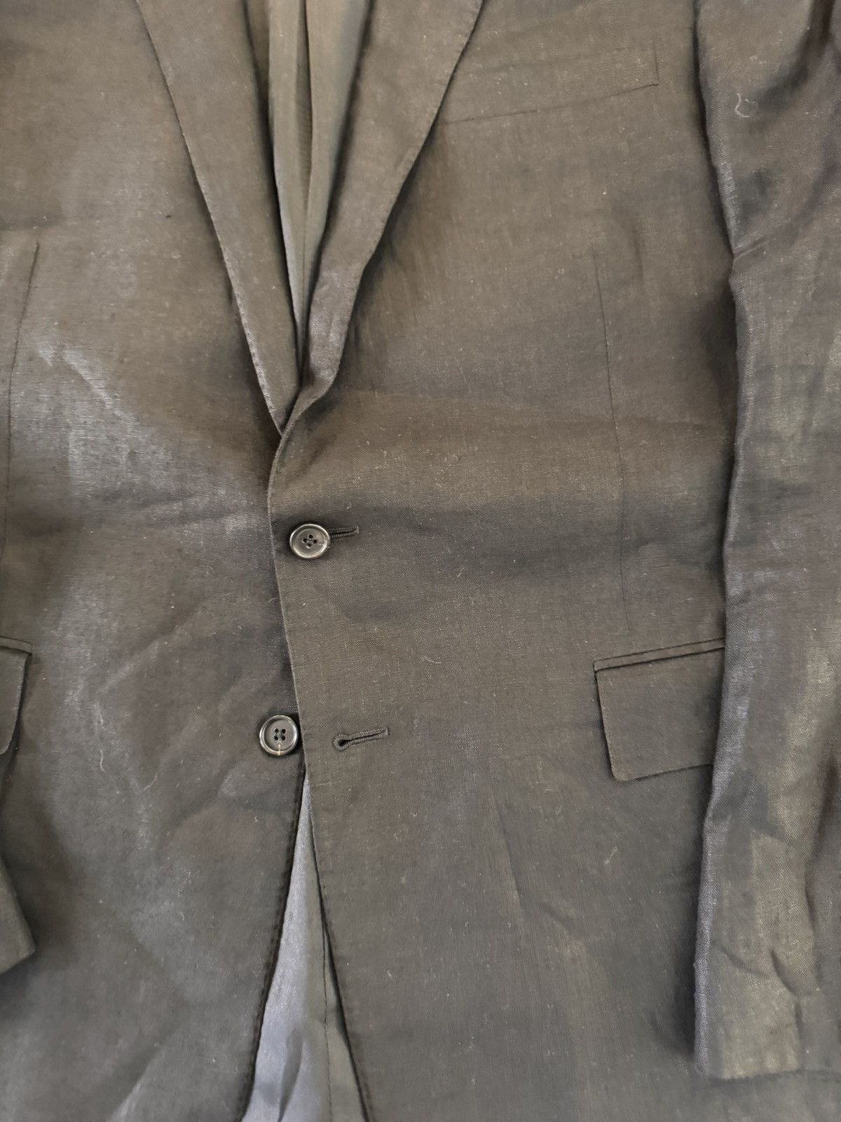 Ralph Lauren Black Label × Vintage Ralph Lauren Made in Italy Linen Black Label Jacket 44R Size 44R - 11 Thumbnail