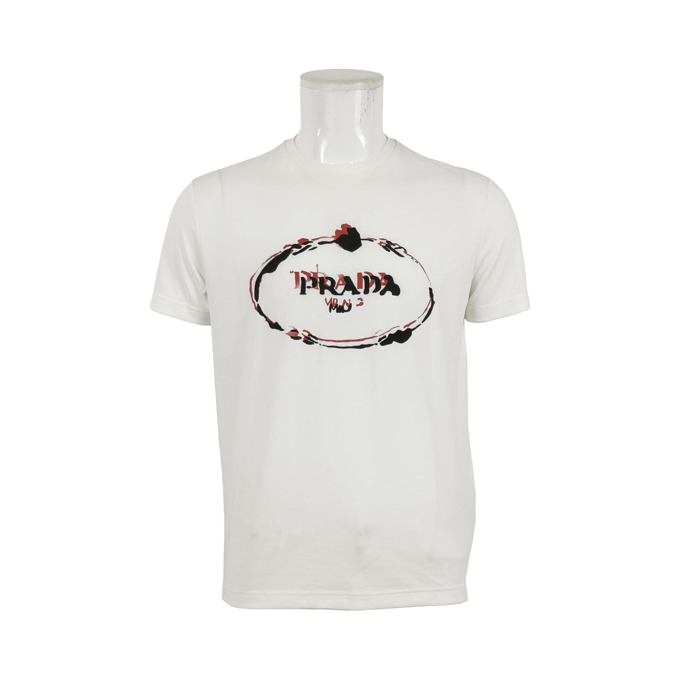Prada Prada Logo Graphic White T-Shirt Size M Size US M / EU 48-50 / 2 - 1 Thumbnail
