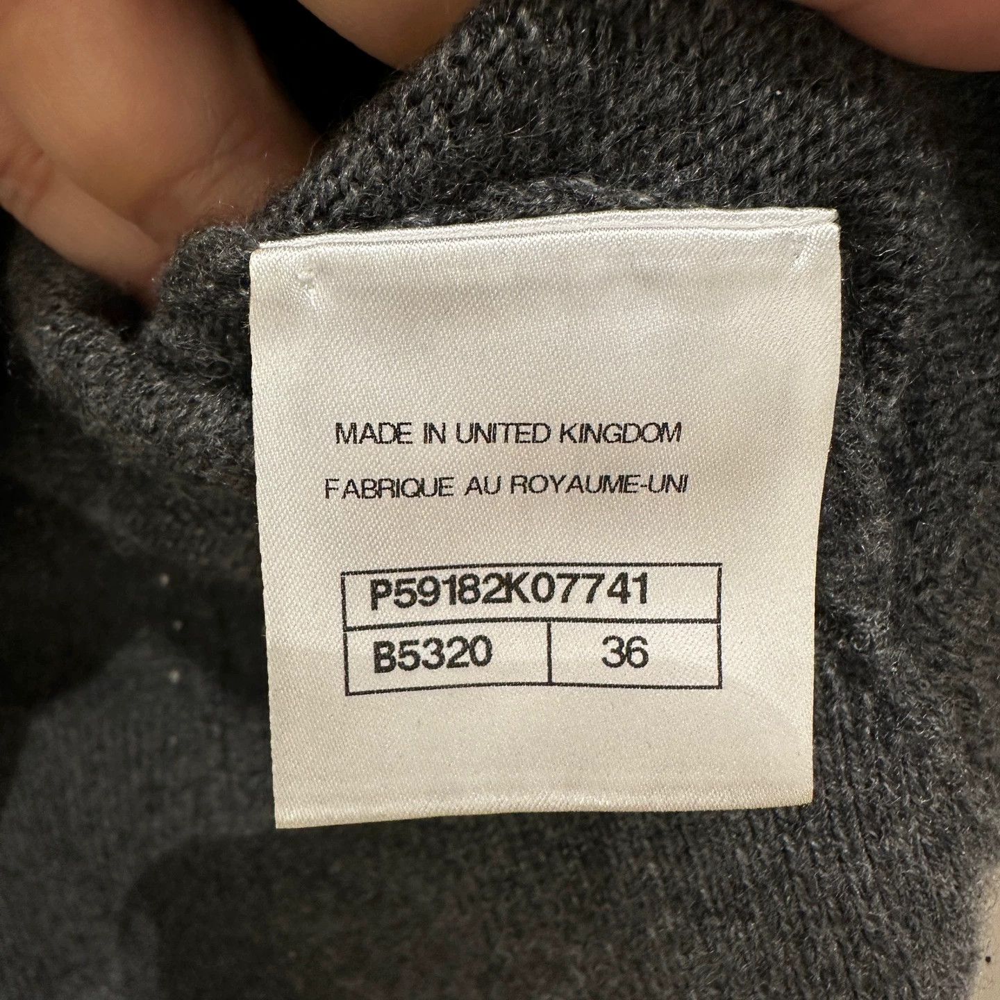 Chanel Chanel apr110 Blue-Gray 2-Pocket Cashmere Jumper 36 Size XS / US 0-2 / IT 36-38 - 4 Thumbnail