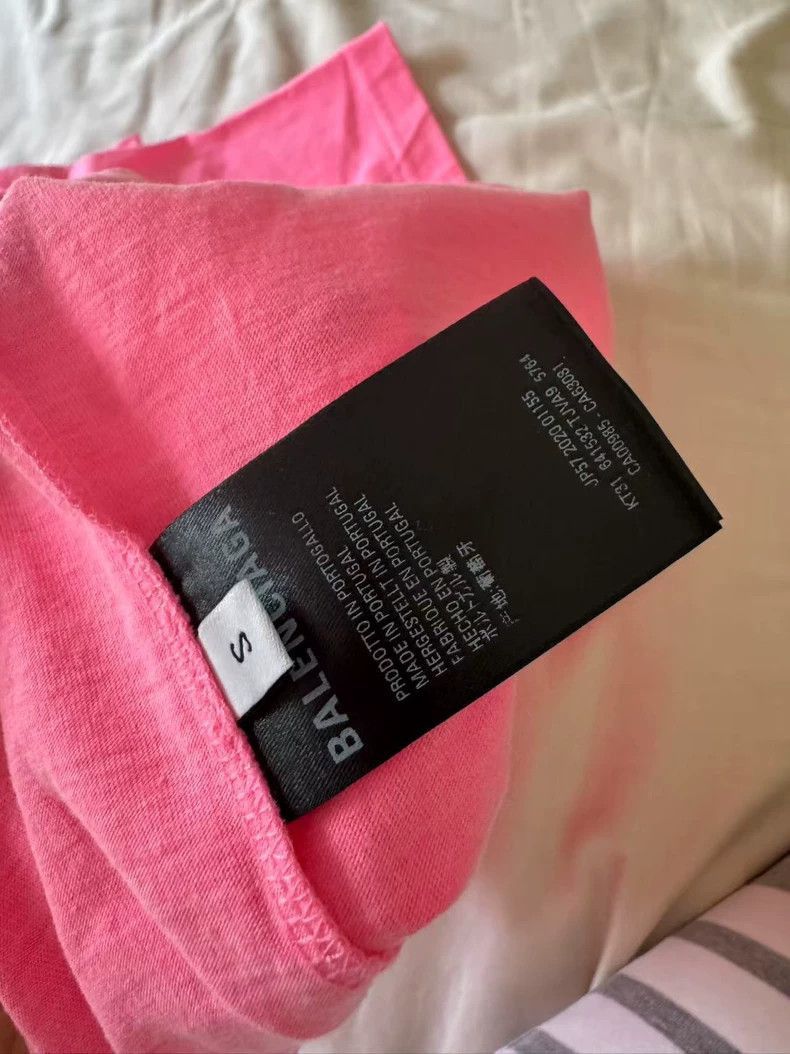 Balenciaga Balenciaga Pink Short Sleeve Logo Tshirt-2506 Size US S / EU 44-46 / 1 - 3 Thumbnail