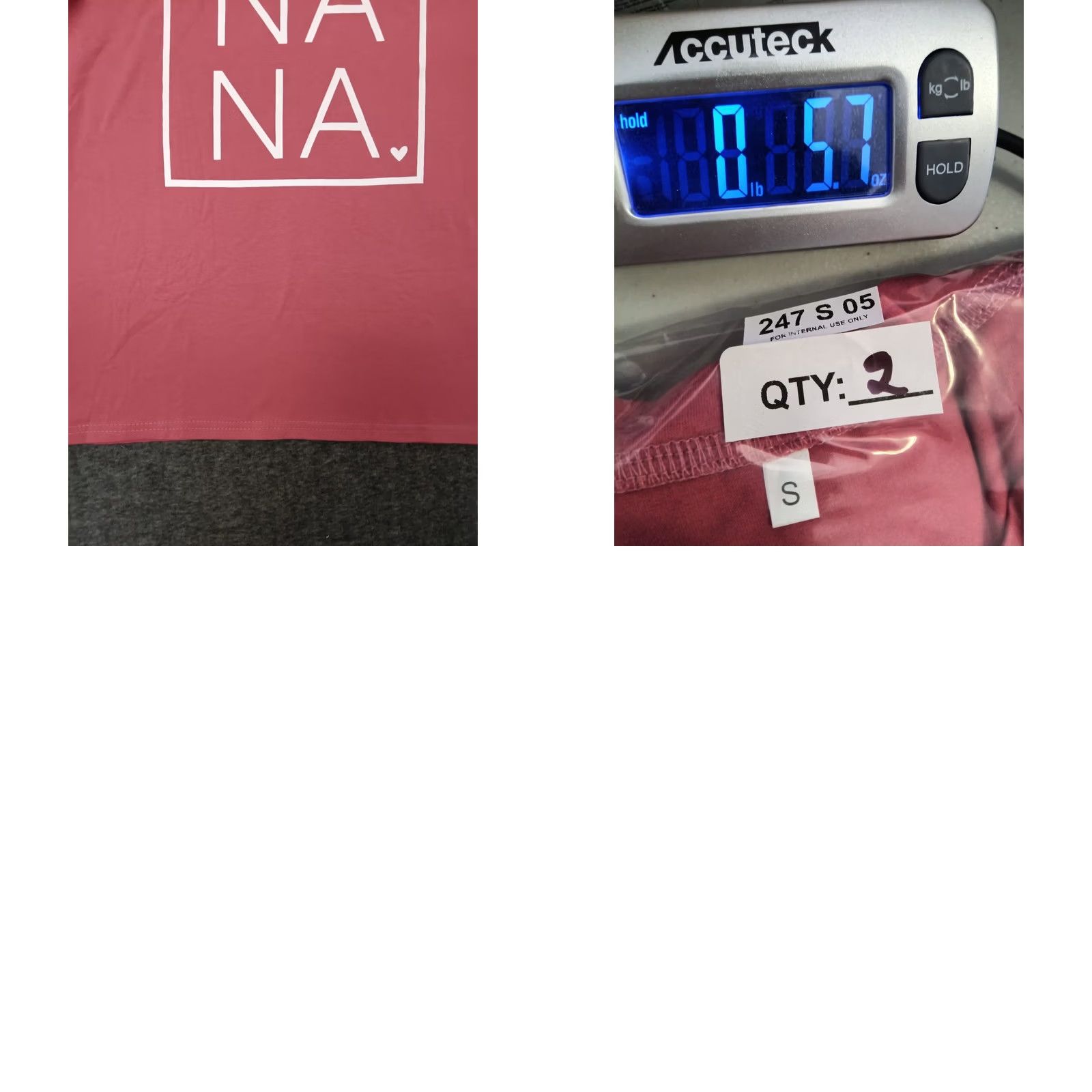Pinko Nana Heart Grandmother Pink Women's Relaxed T-Shirt, Size S, Crew Neck, Short Sleeve, Blended Fabric, Vintage: No Size S / US 4 / IT 40 - 8 Thumbnail