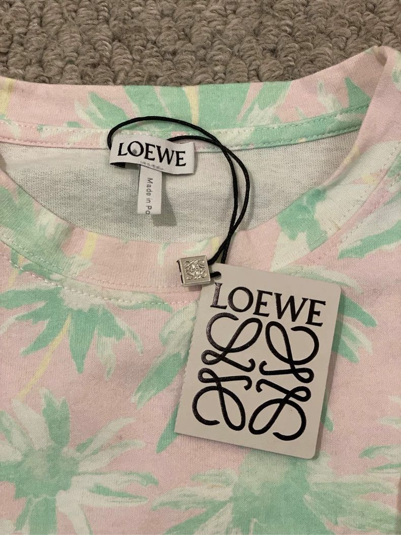 Loewe LOEWE Pink and green coconut tree printed tie-dye short sl Size M / US 6-8 / IT 42-44 - 6 Thumbnail