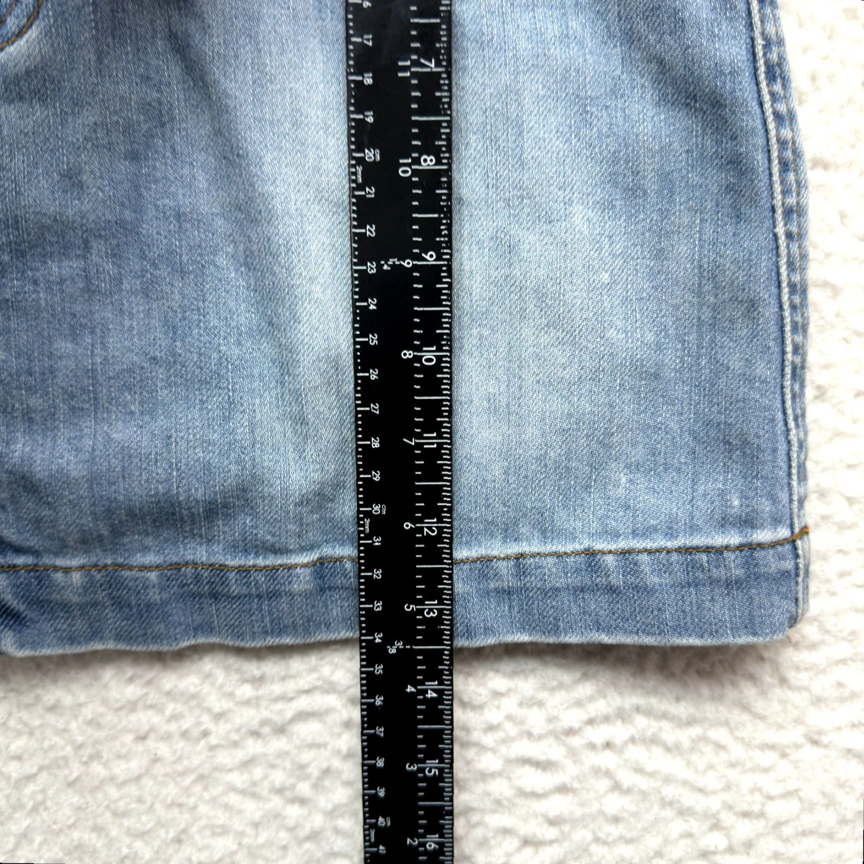 American Eagle Outfitters Y2K Vintage Demin Mini Skirt 6 27 Medium Low Rise Jean Fairy Cyber Grunge Womens Jeans Skirt Size 32" / US 10 / IT 46 - 7 Thumbnail