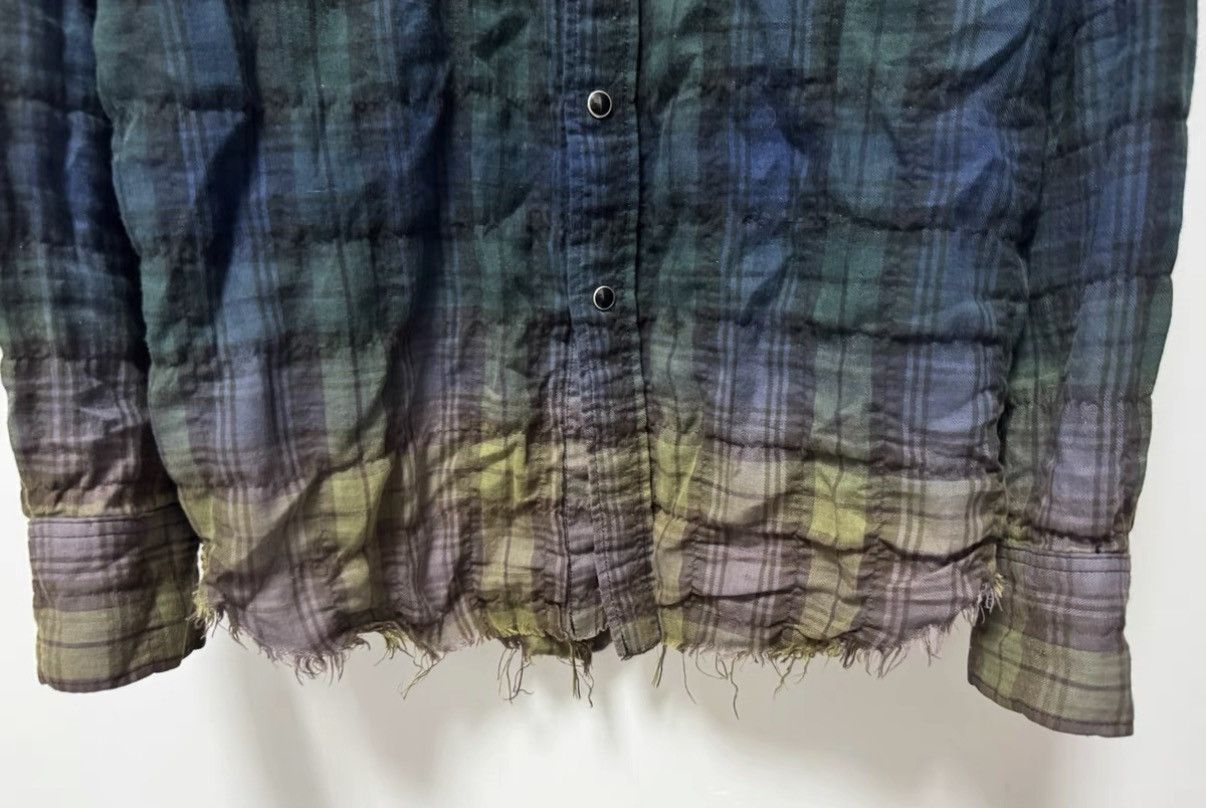 Saint Laurent Paris SLP 16SS Gradient Pleated Cat's Eye Blue/Black Plaid Shirt Size US S / EU 44-46 / 1 - 4 Thumbnail