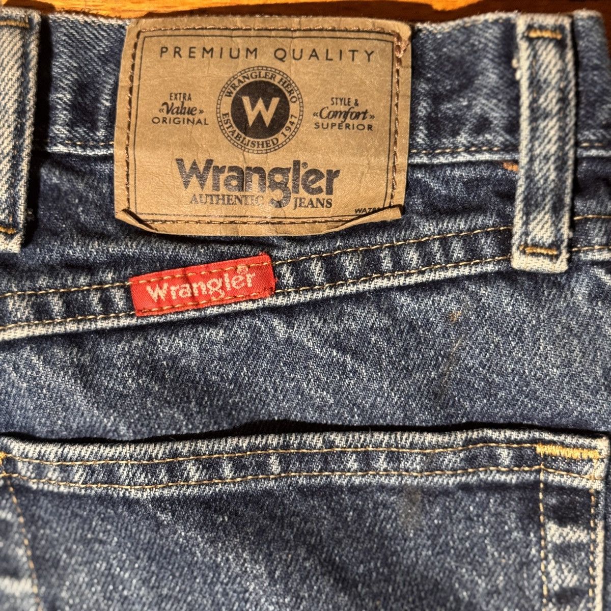 Wrangler Vintage Wrangler Premium Quality Mid Washed W38 L32 Size US 38 / EU 54 - 5 Thumbnail
