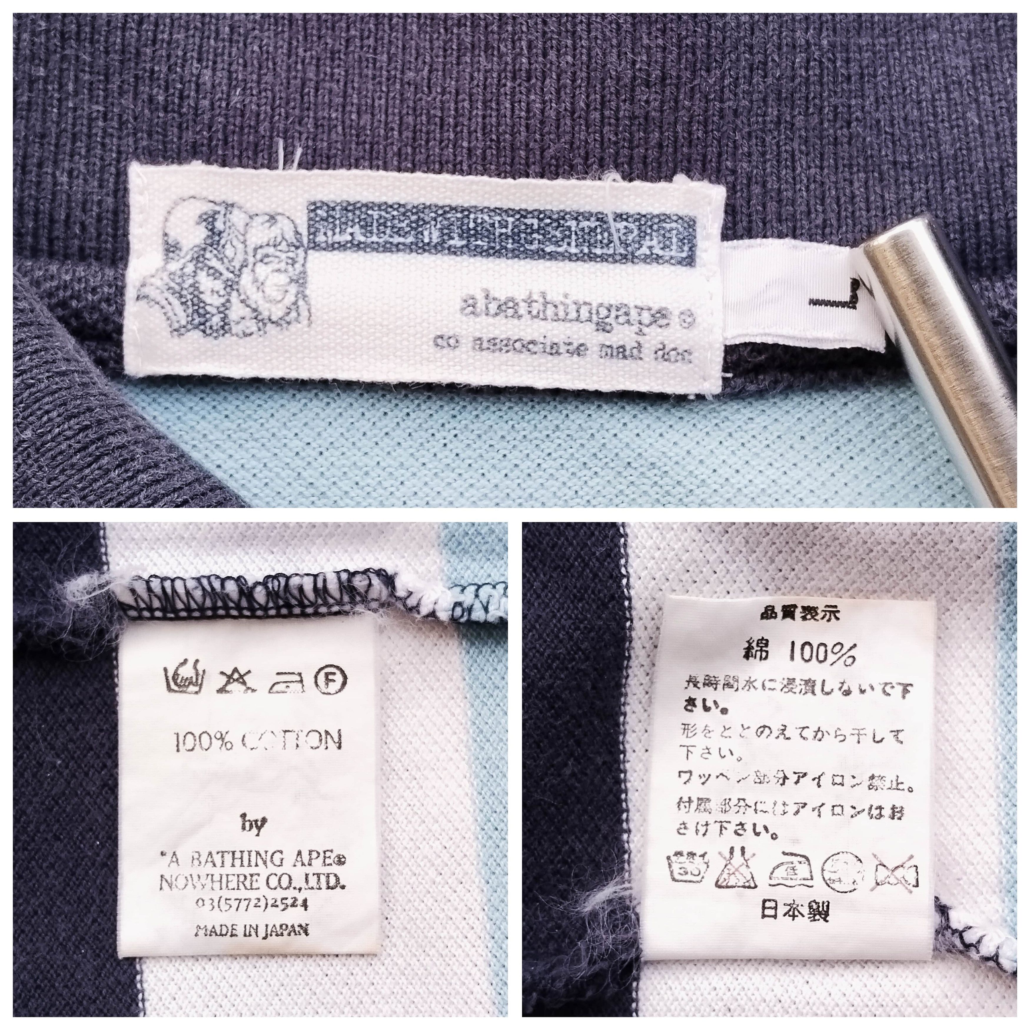 Bape Vintage Striped Polo Size US L / EU 52-54 / 3 - 7 Thumbnail