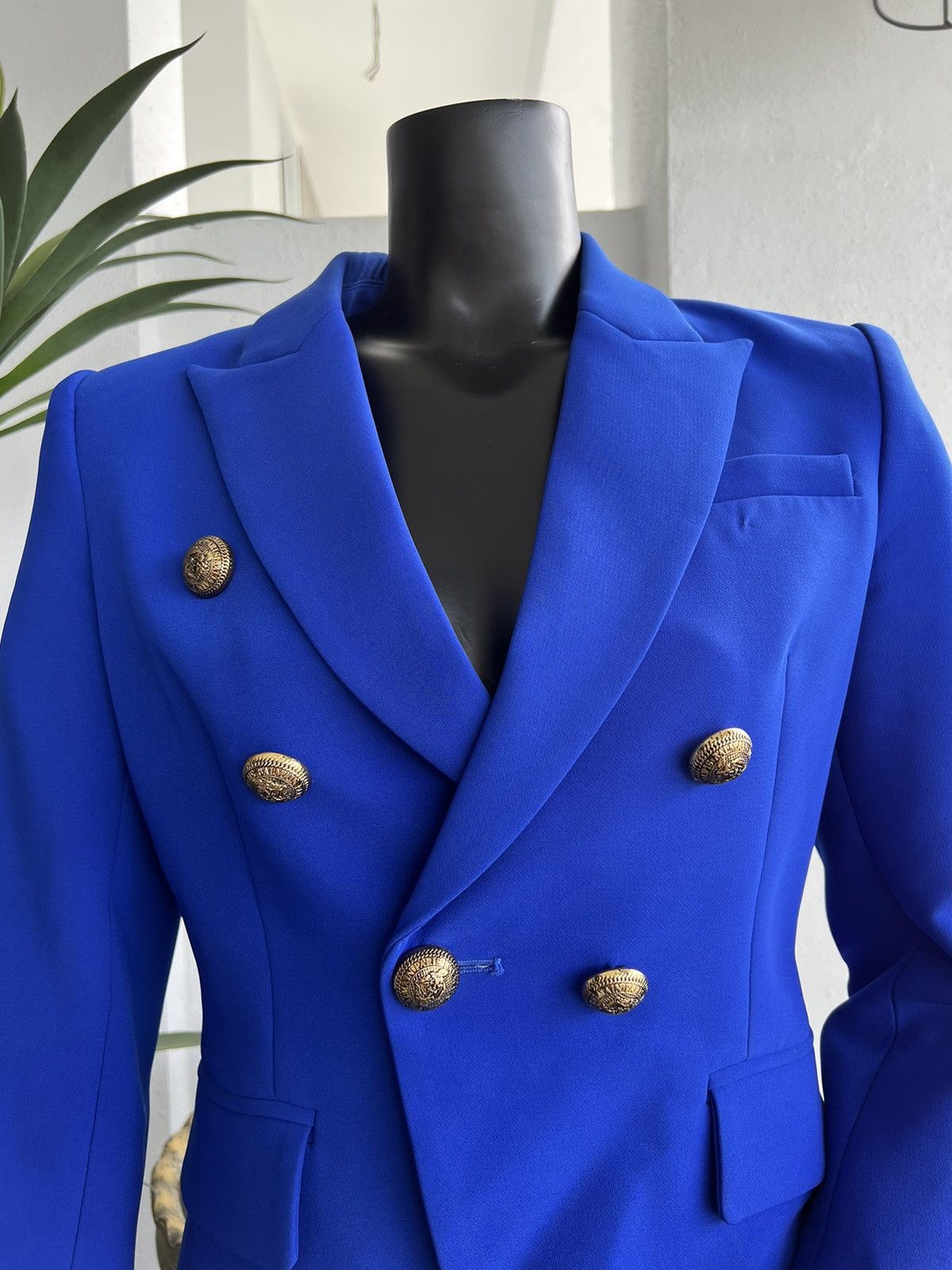 Other Elegant Women Designer Spring Blue Casual Blazer Size L / US 10 / IT 46 - 2 Thumbnail