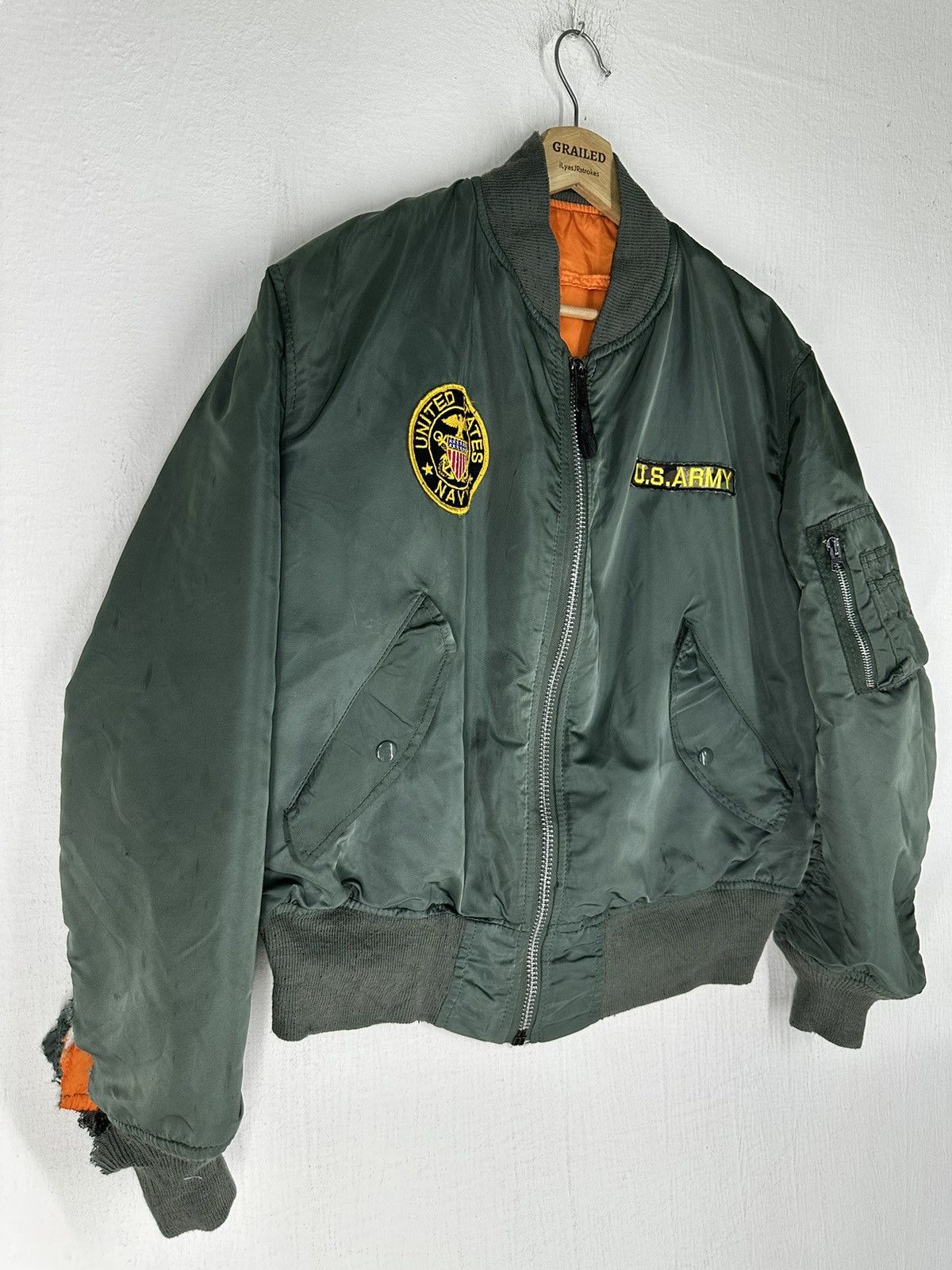 Alpha Industries Vintage Alpha Industries Embroidered Bomber Jacket Size US M / EU 48-50 / 2 - 3 Thumbnail