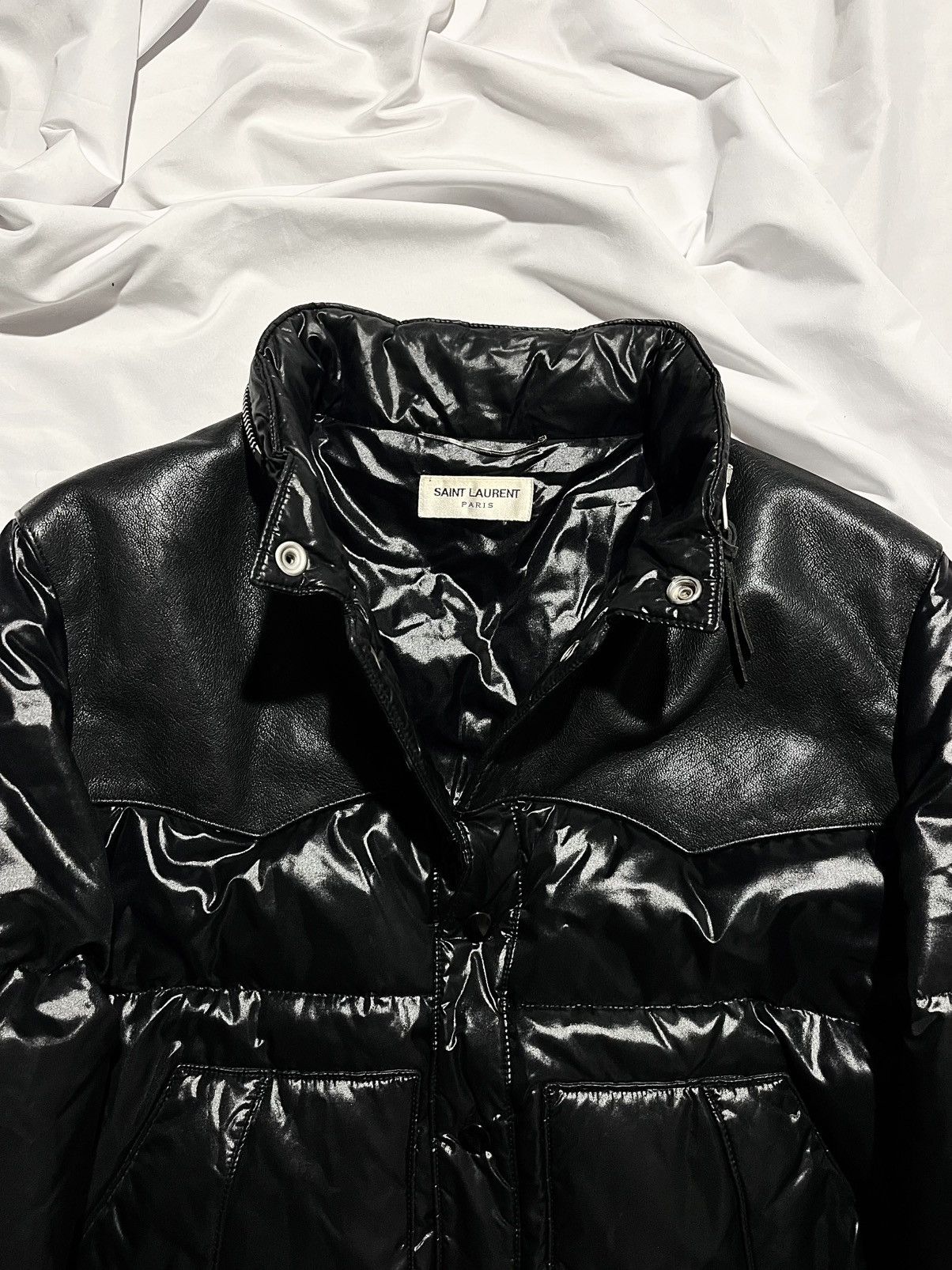 Hedi Slimane × Saint Laurent Paris Saint Laurent Paris FW2013 Leather Glossy Puffer By Hedi Size US M / EU 48-50 / 2 - 3 Thumbnail
