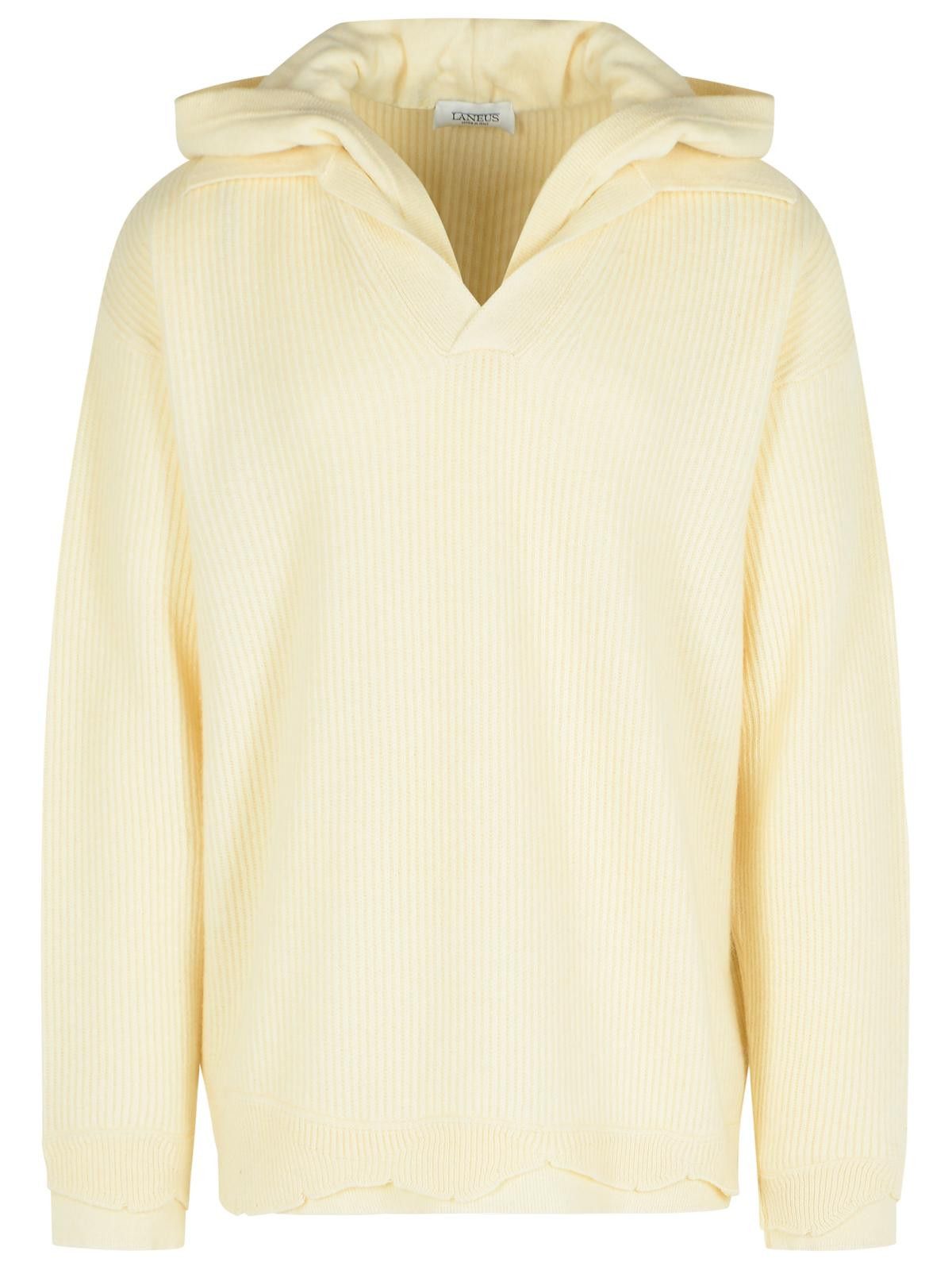Laneus LANEUS Ivory Wool Blend Sweater Size US M / EU 48-50 / 2 - 1 Thumbnail
