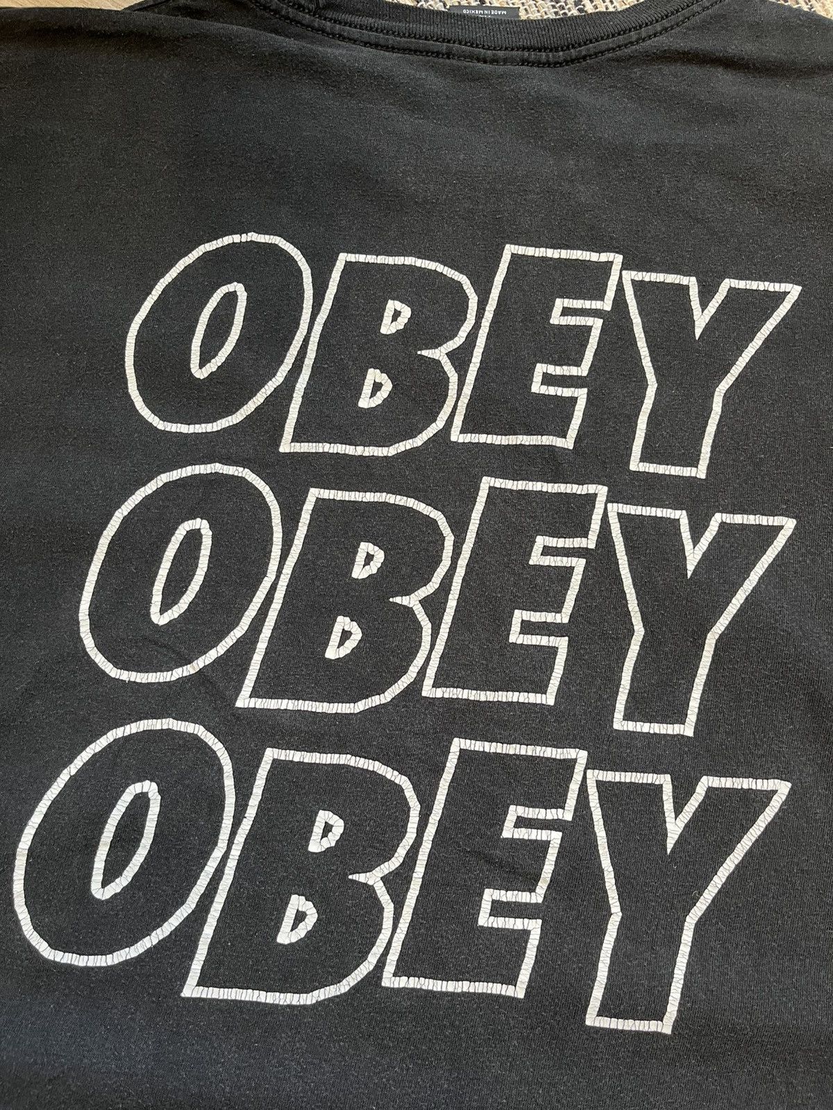 Obey Vintage Obey Tshirt Sk8 Faded Black blank tee big logo Size US XL / EU 56 / 4 - 12 Thumbnail