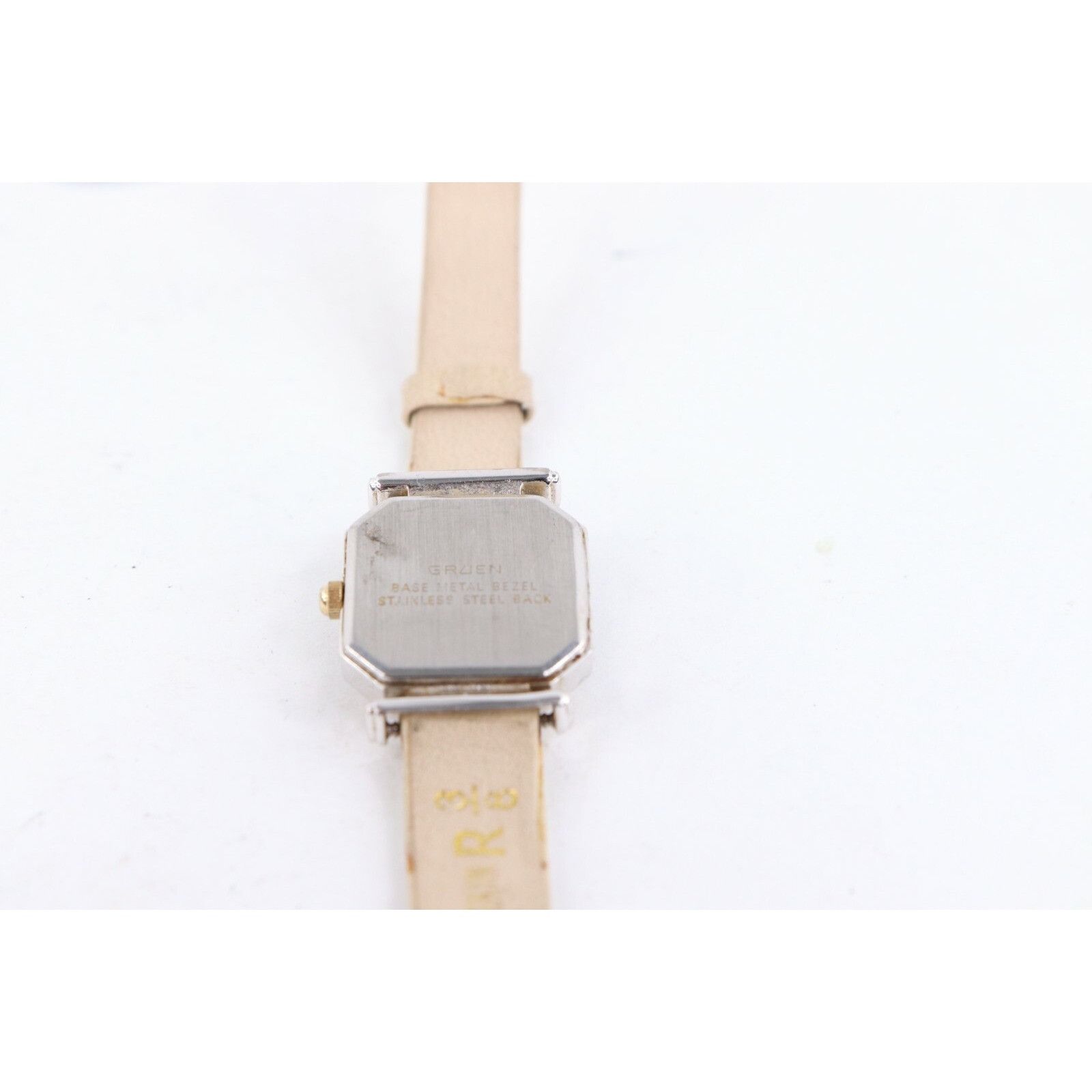 Vintage Vintage 80s Gruen Precision Gold Leather Watch Size ONE SIZE - 6 Thumbnail